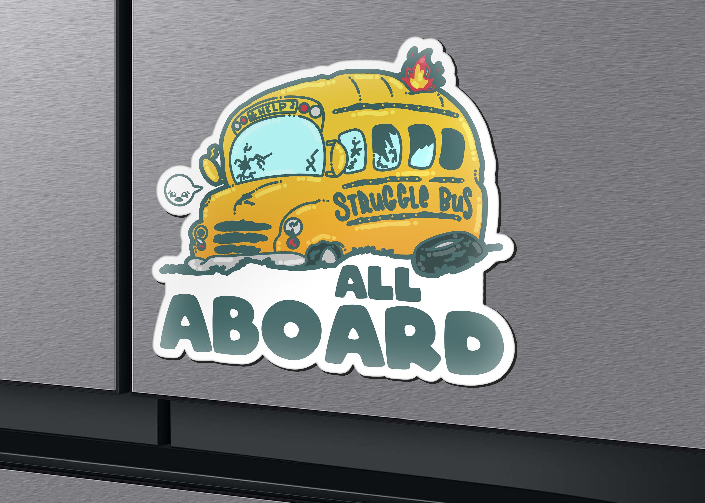 Magnet - All Aboard the Struggle Bus - ChubbleGumLLC