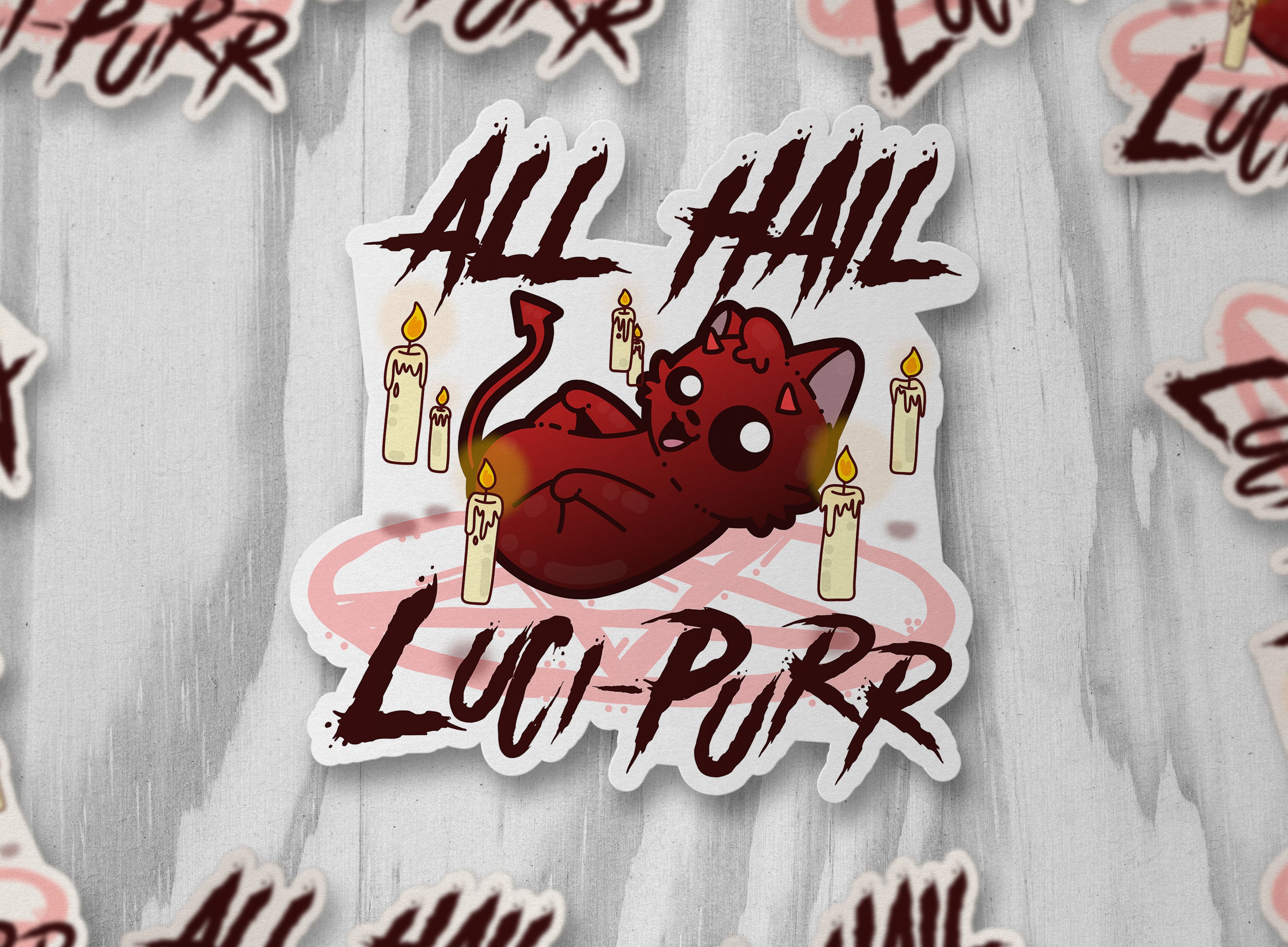 All Hail Luci-Purr - ChubbleGumLLC