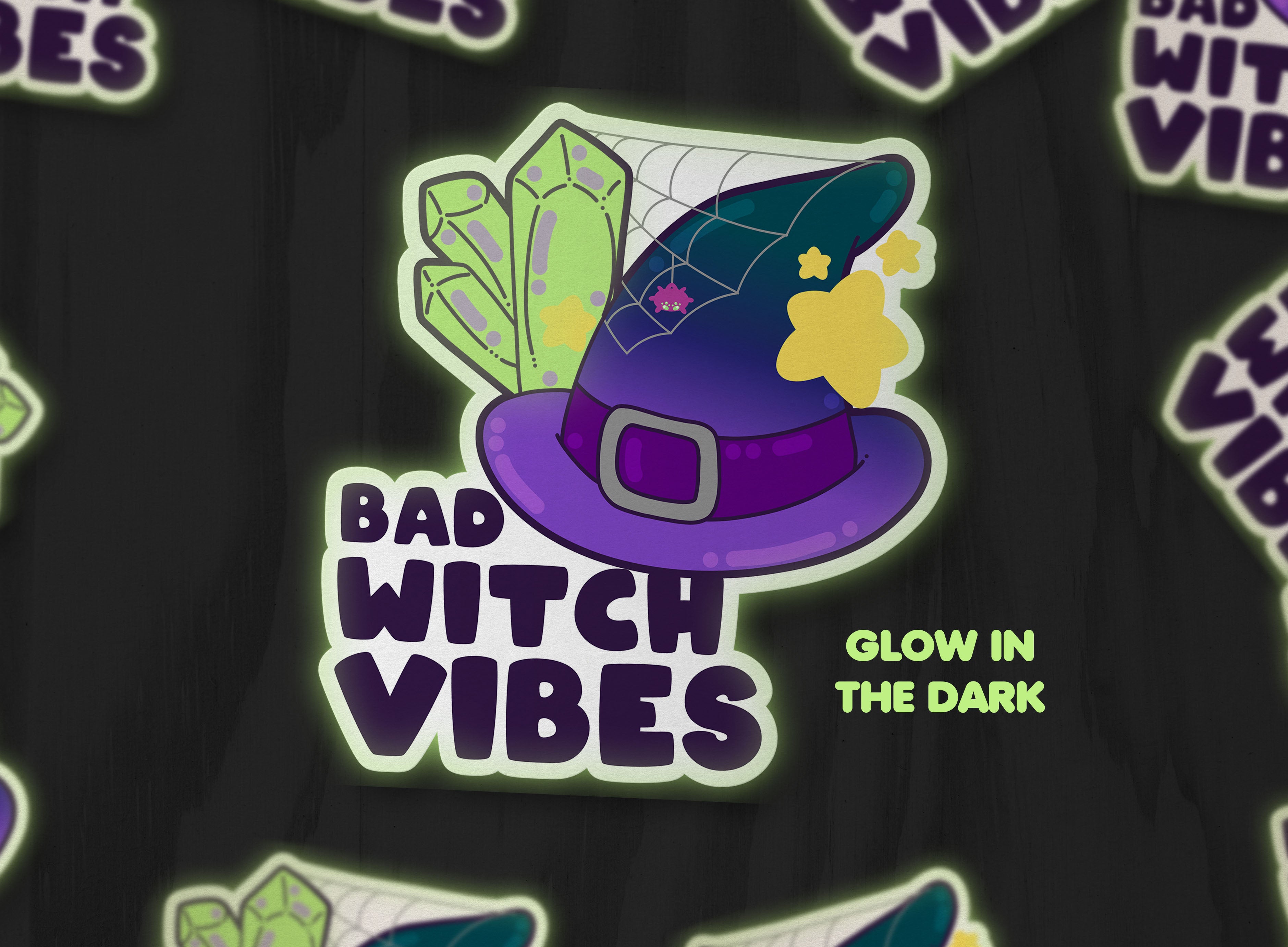 Bad Witch Vibes - Glow in the Dark - ChubbleGumLLC