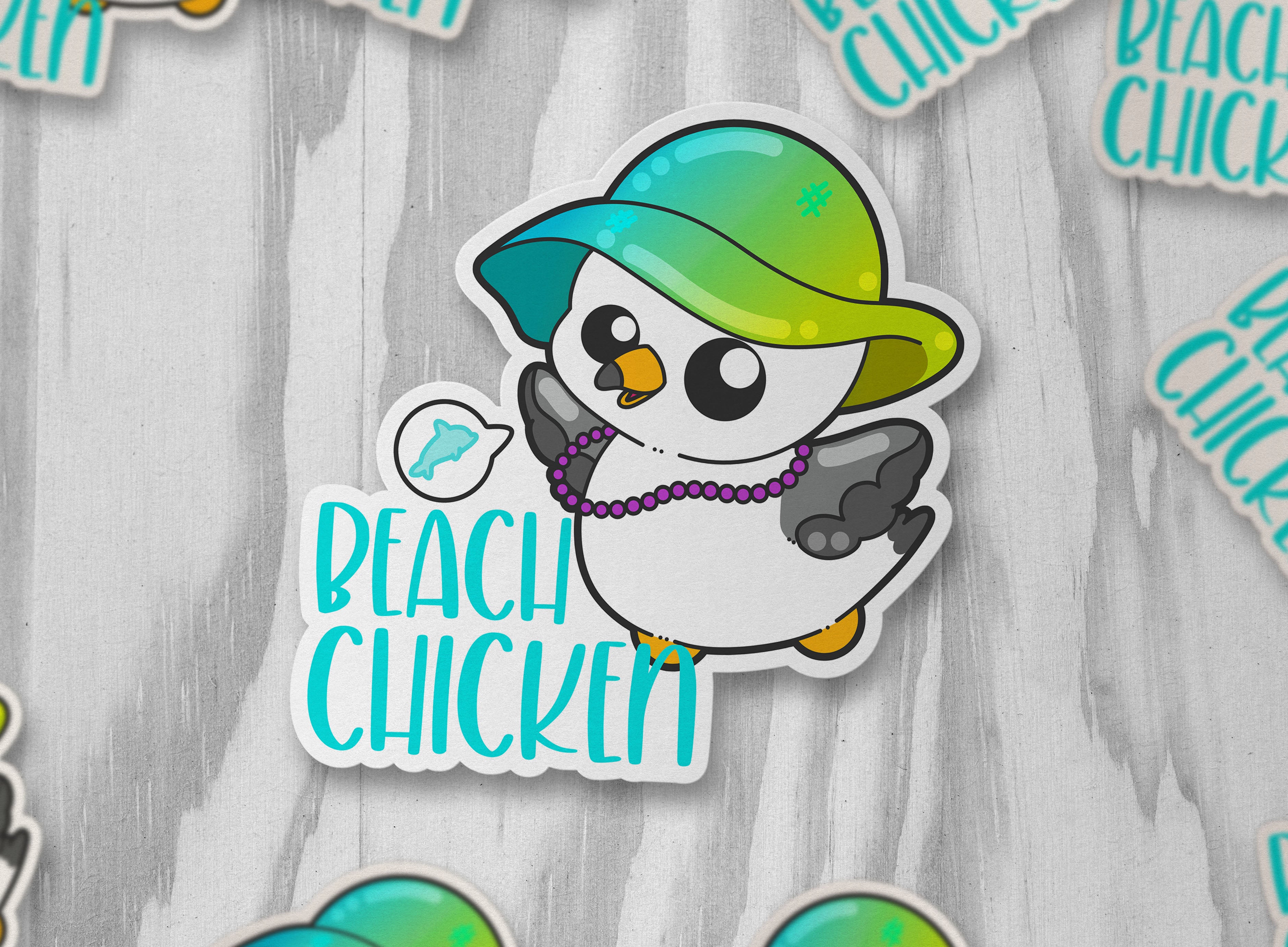 Beach Chicken - ChubbleGumLLC