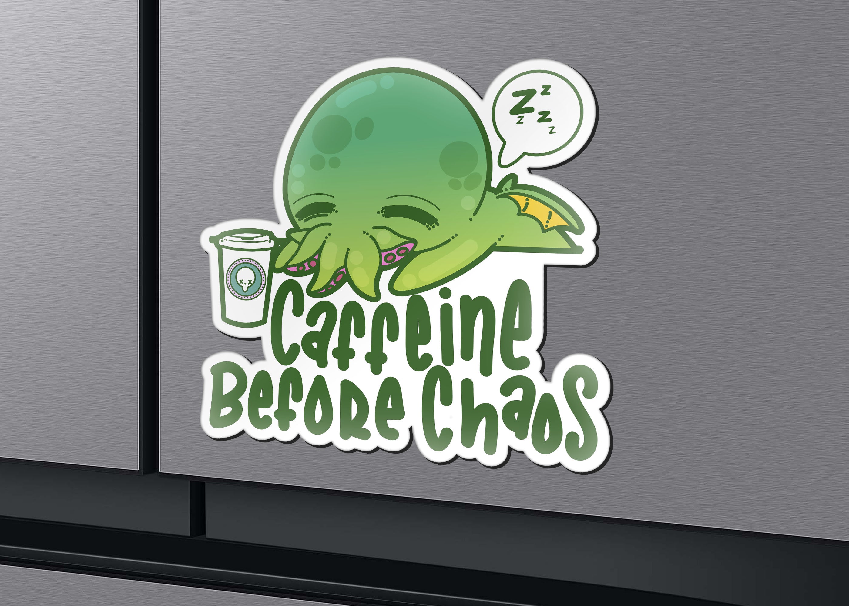 Magnet - Caffeine Before Chaos - ChubbleGumLLC