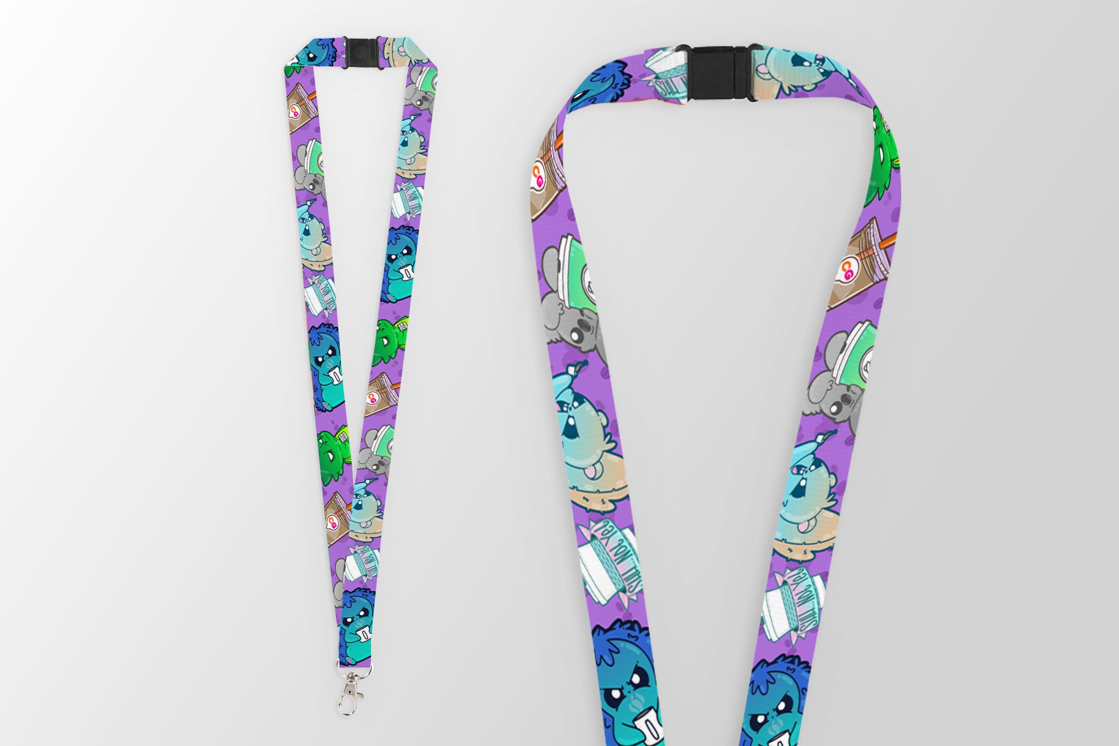 Coffee Addict Lanyard - ChubbleGumLLC