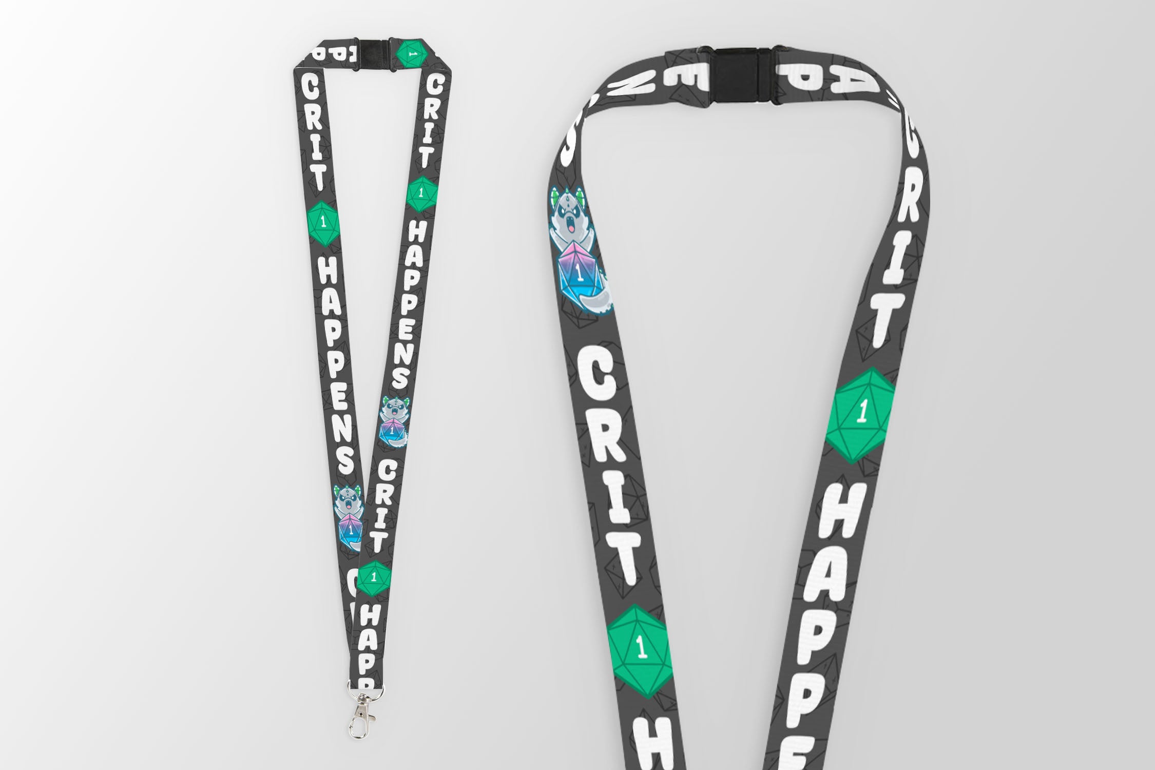 Crit Happens Lanyard - ChubbleGumLLC