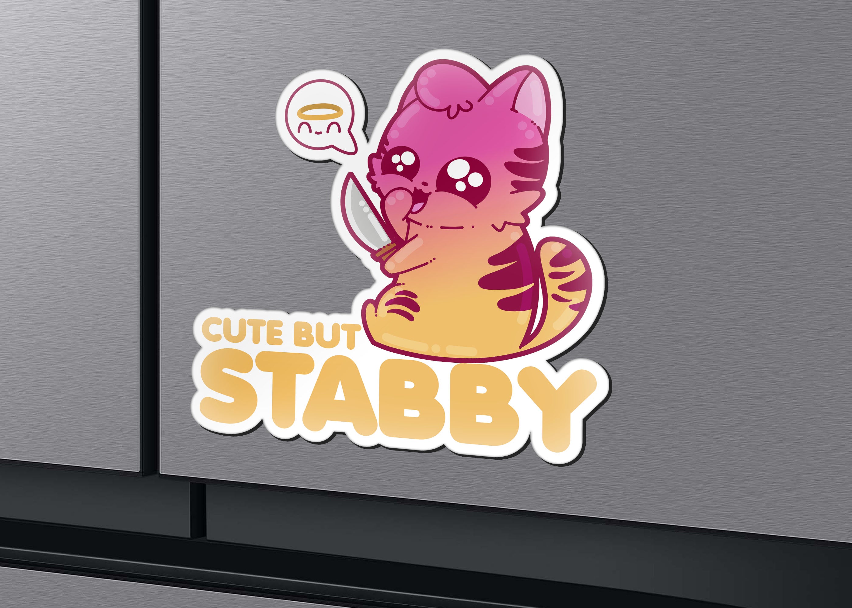 Magnet - Cute But Stabby - ChubbleGumLLC