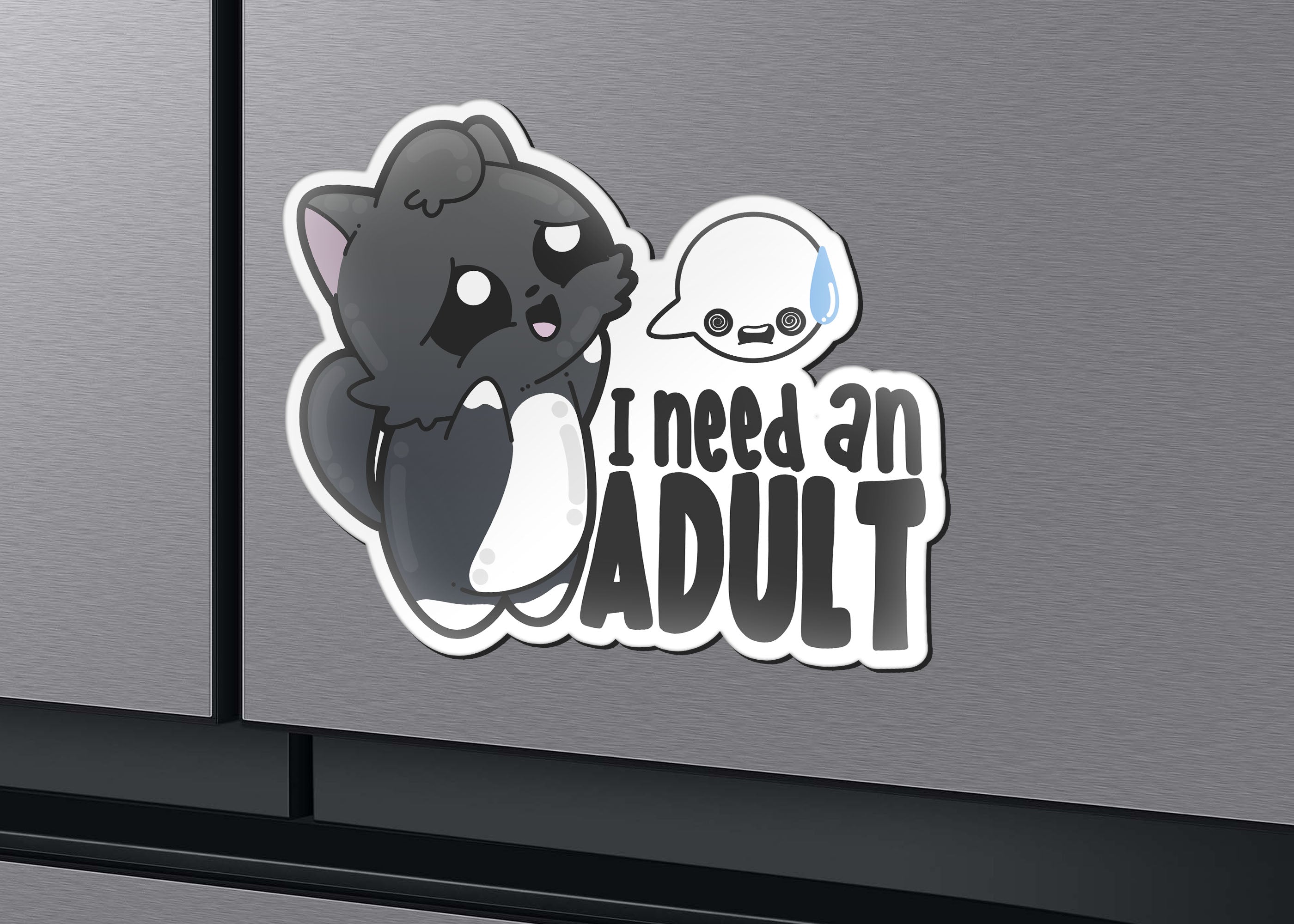 Magnet - I Need an Adult - ChubbleGumLLC