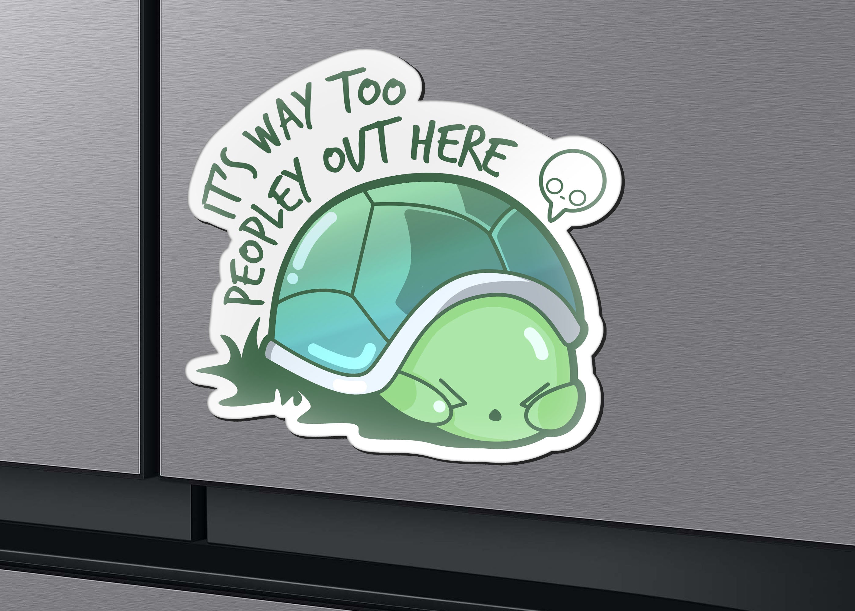 Magnet - It's Way Too Peopley Out Here - ChubbleGumLLC