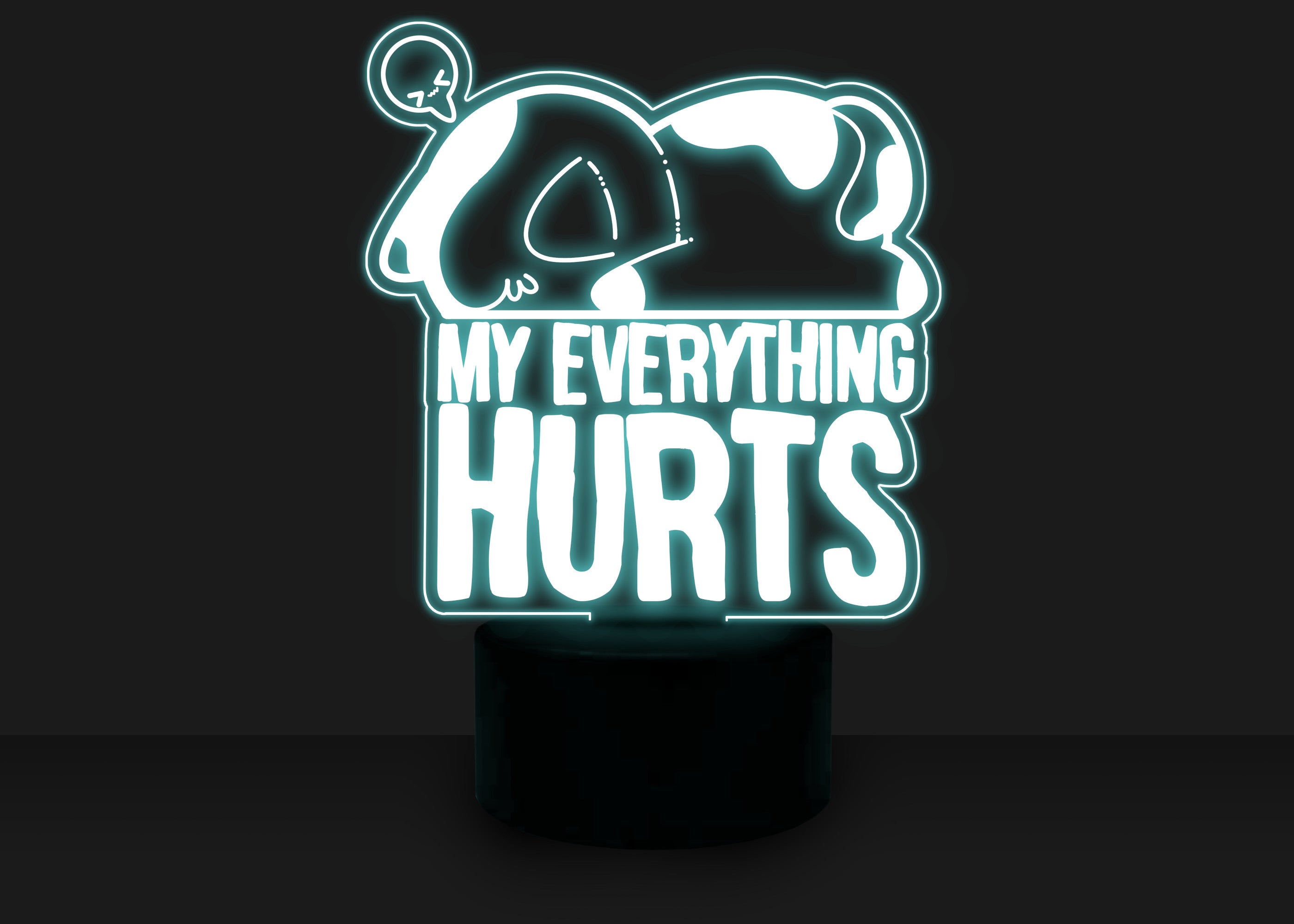 LED Acrylic Light - My Everything Hurts