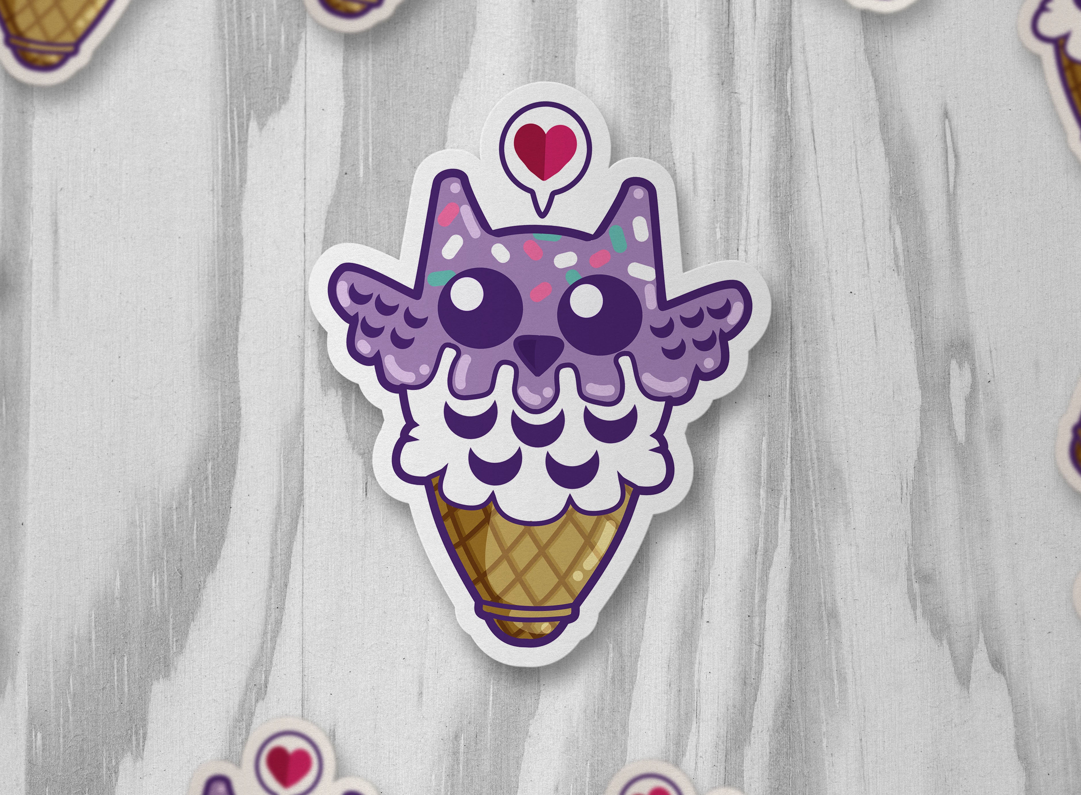 OWLs Cream Cone - ChubbleGumLLC