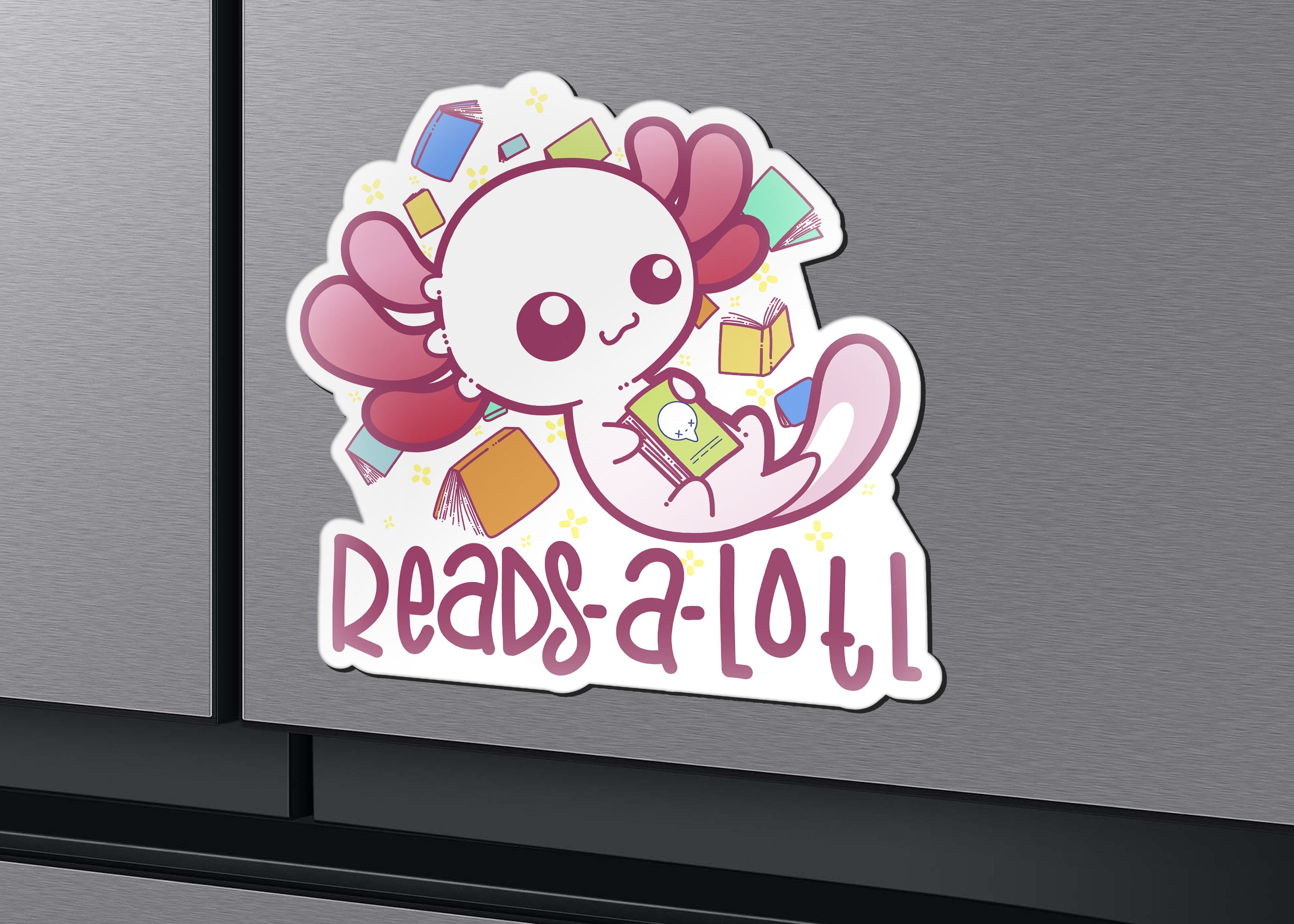 Magnet - Reads-alotl - ChubbleGumLLC