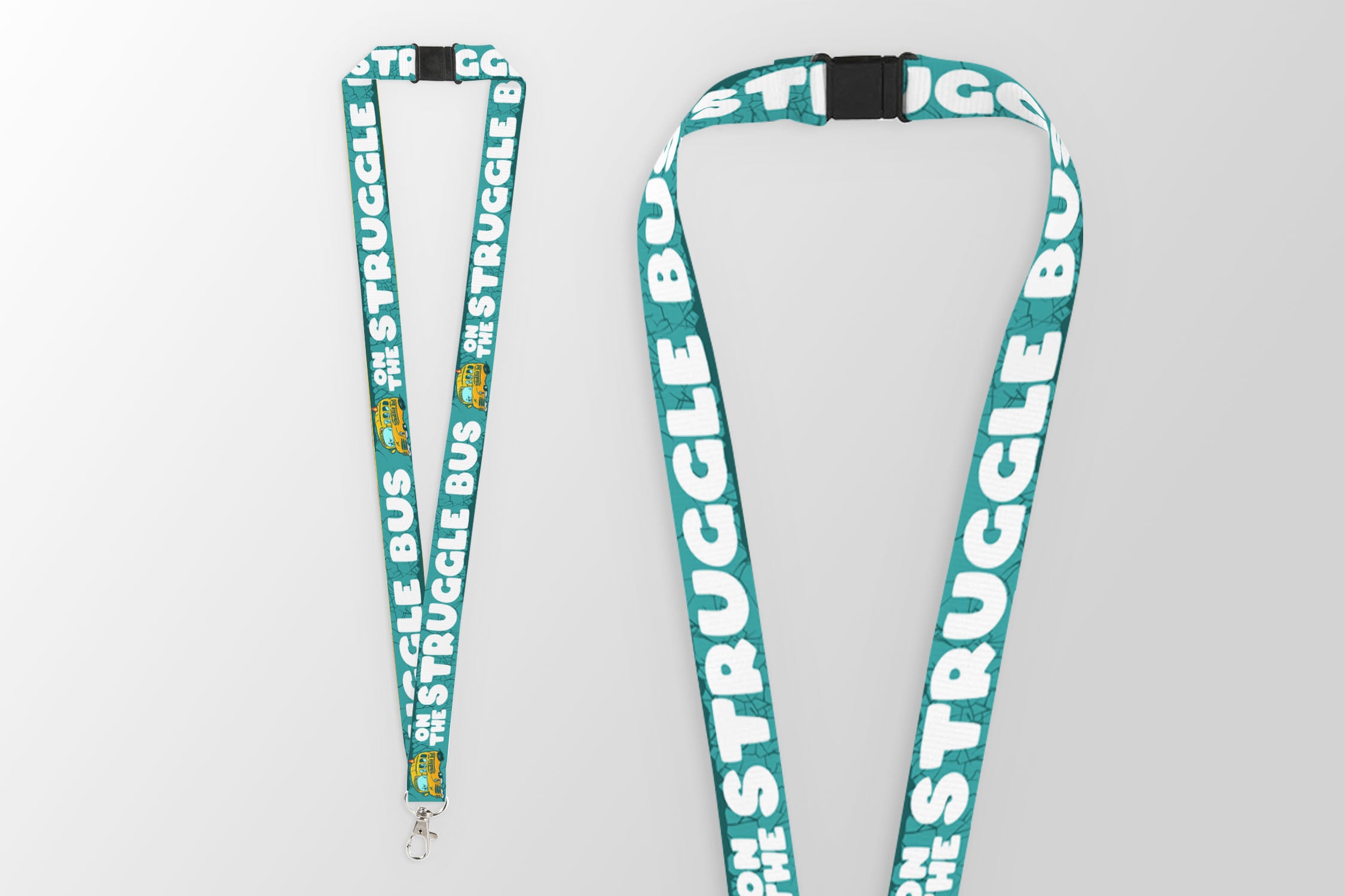 On The Struggle Bus Lanyard - ChubbleGumLLC