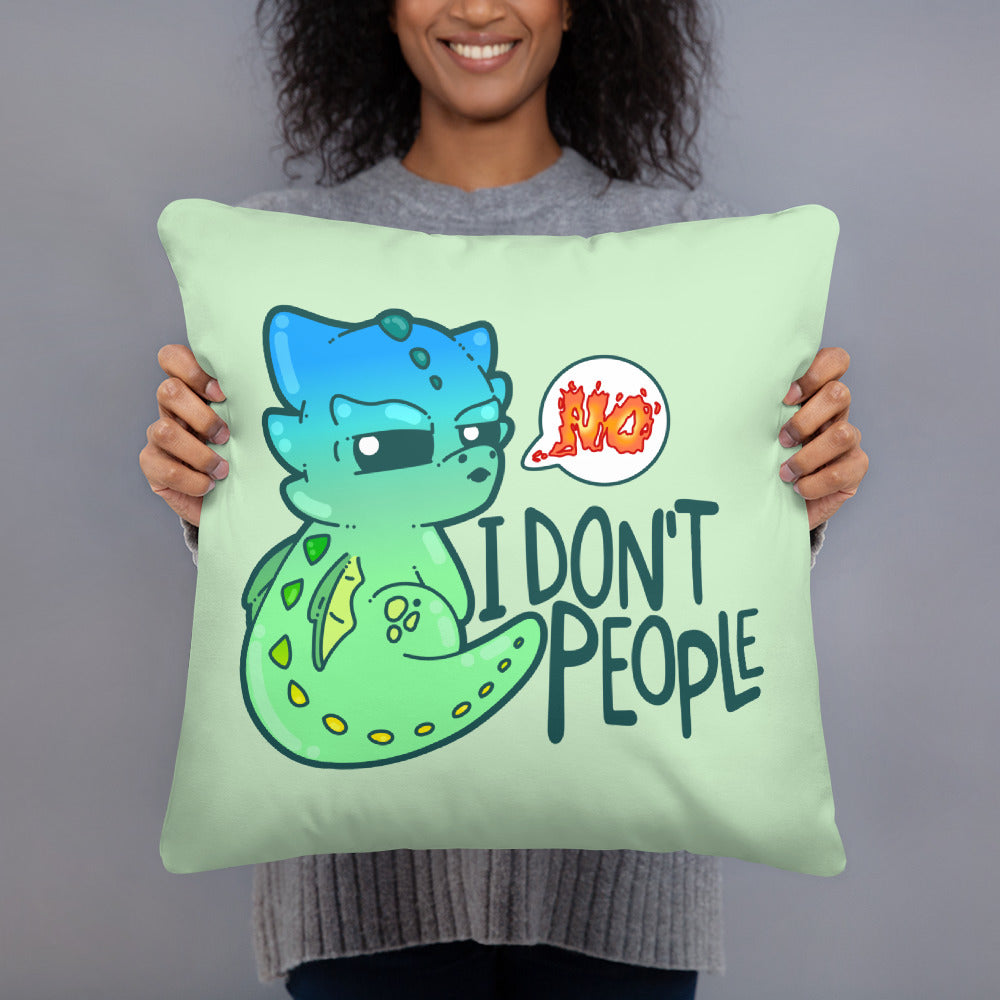 I DONT PEOPLE - Pillow - ChubbleGumLLC