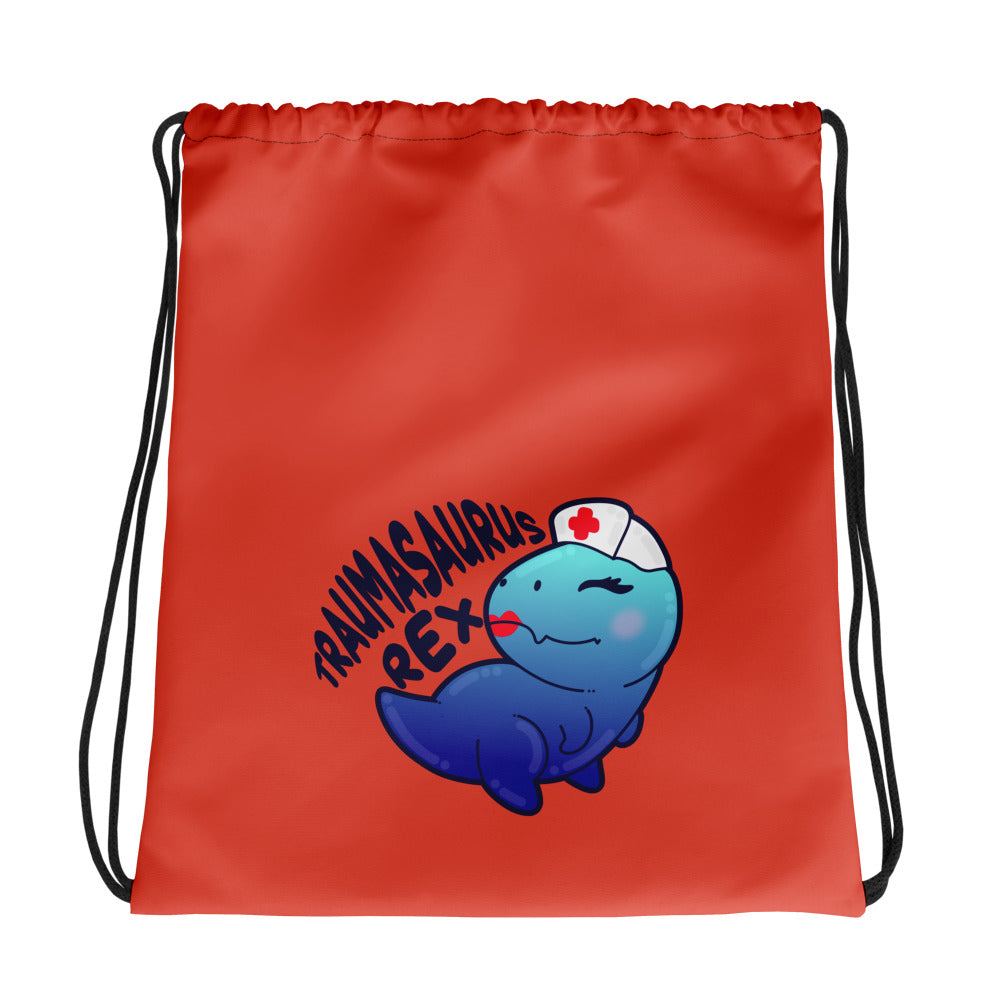 TRAUMASAURUS REX - Drawstring Bag - ChubbleGumLLC
