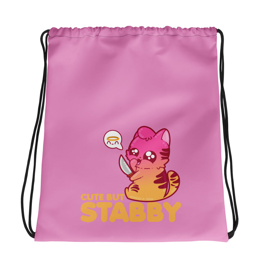 CUTE BUT STABBY - Drawstring Bag - ChubbleGumLLC