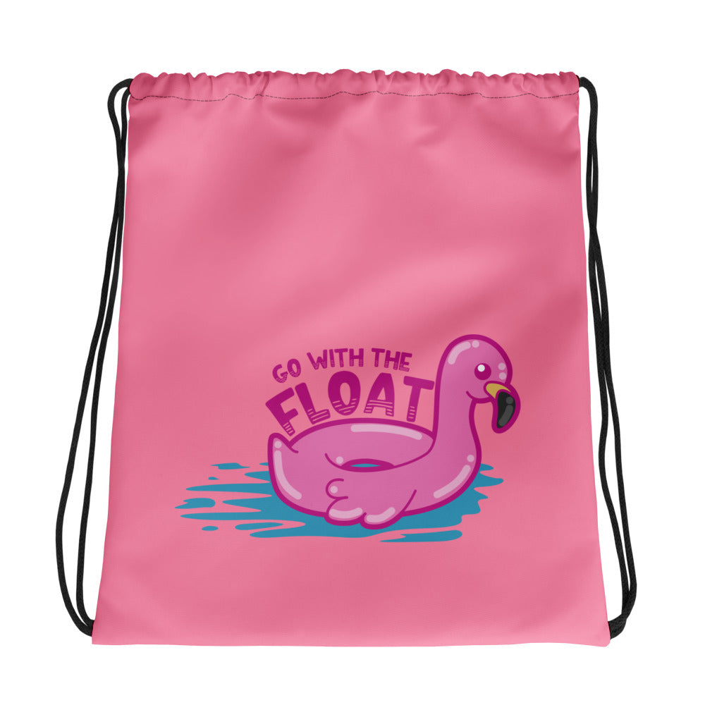 GO WOTH THE FLOAT - Drawstring Bag - ChubbleGumLLC
