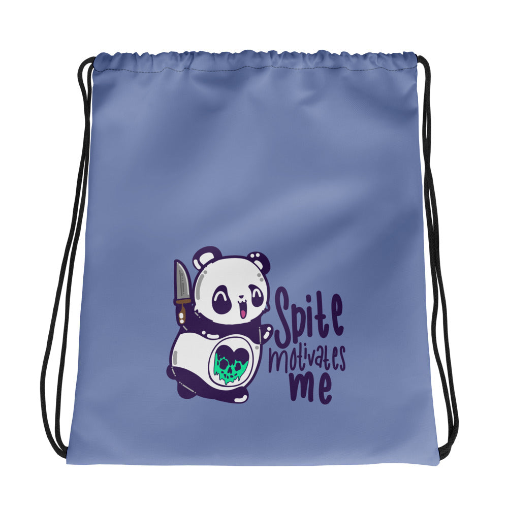SPITE MOTIVATES ME - Drawstring Bag - ChubbleGumLLC