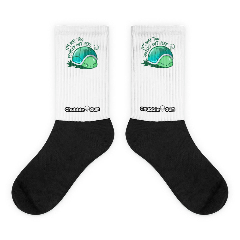 WAY TOO PEOPLEY - Socks - ChubbleGumLLC