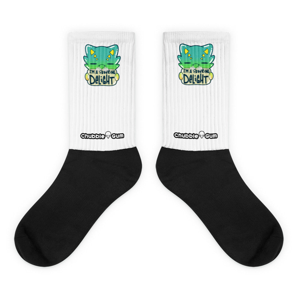 I AM A FREAKING DELIGHT - Socks - ChubbleGumLLC