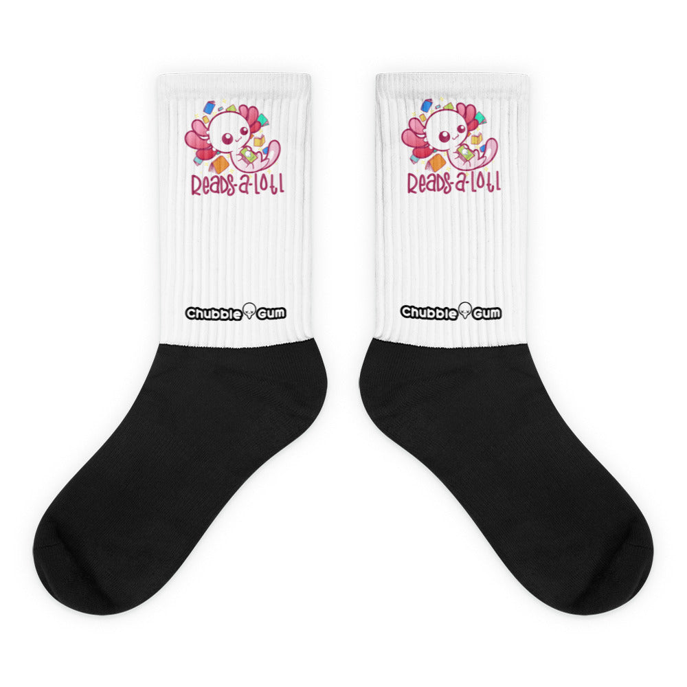 READS A LOTL - Socks - ChubbleGumLLC