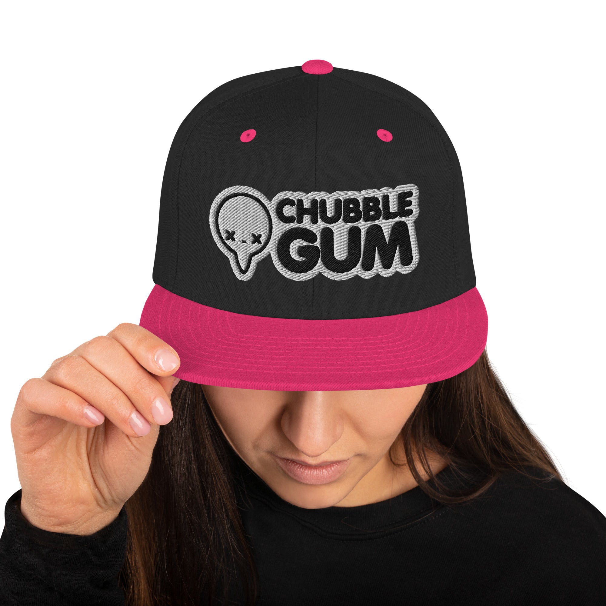 BOTH LOGOS - Snapback Hat - ChubbleGumLLC