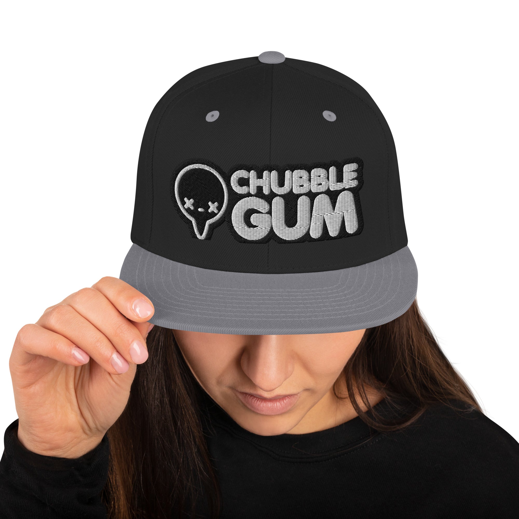 BOTH LOGOS INVERTED - Snapback Hat - ChubbleGumLLC