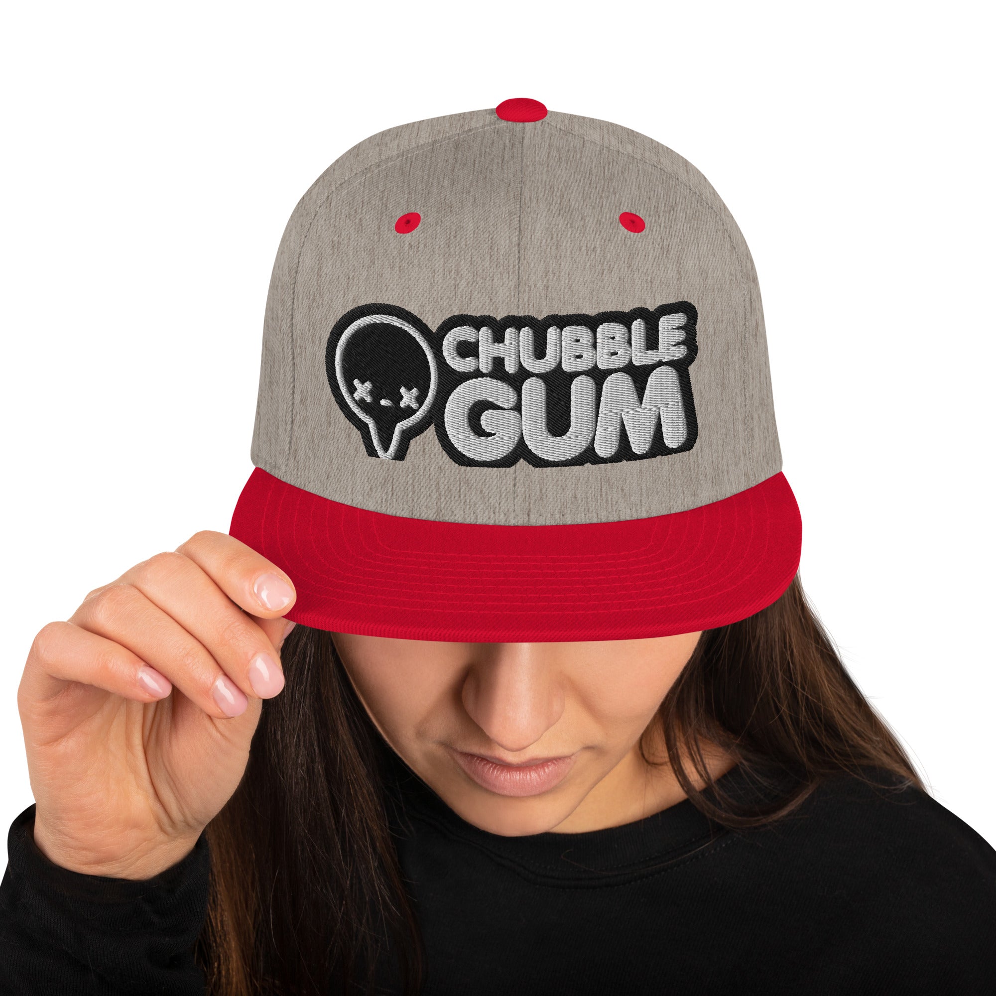 BOTH LOGOS INVERTED - Snapback Hat - ChubbleGumLLC