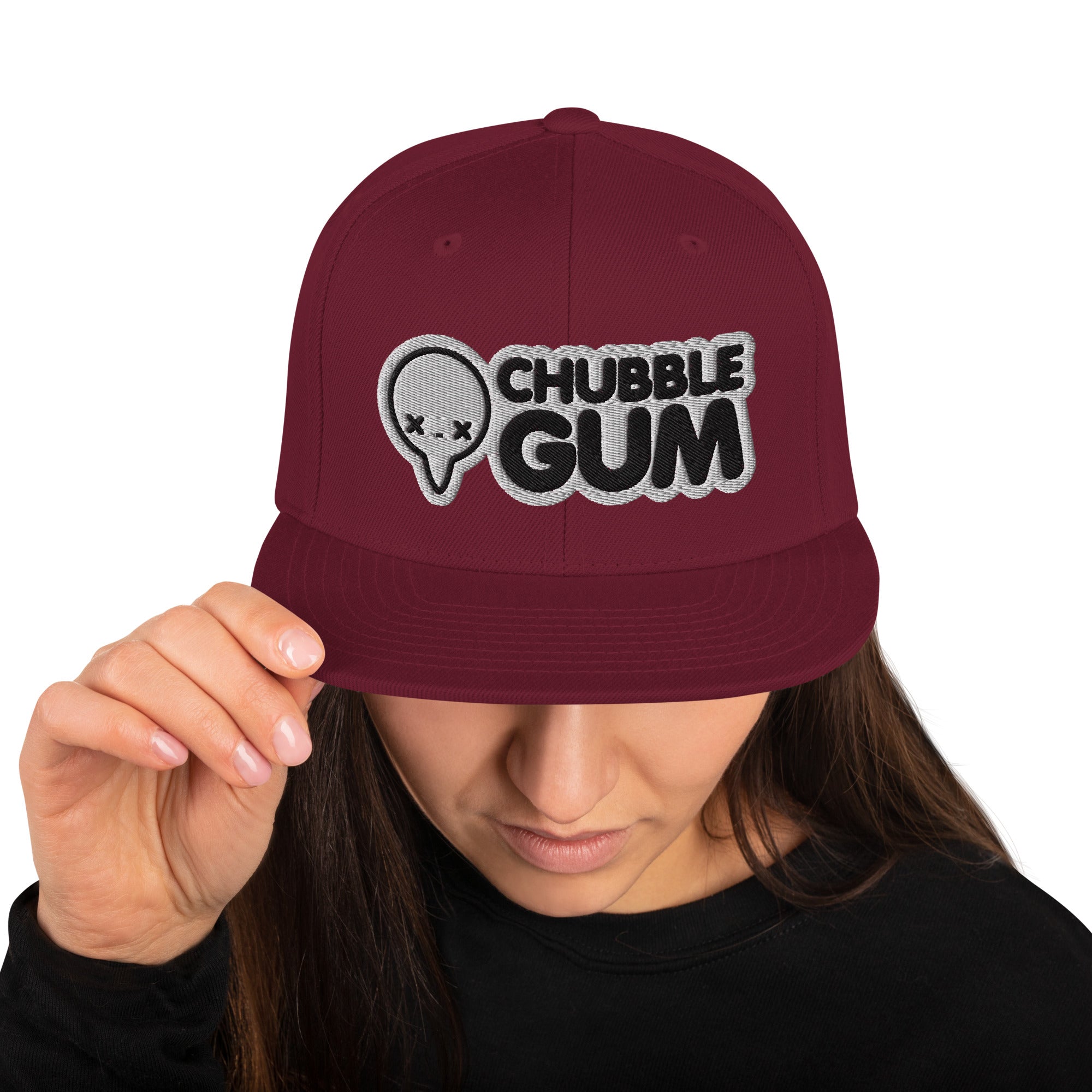 BOTH LOGOS - Snapback Hat - ChubbleGumLLC