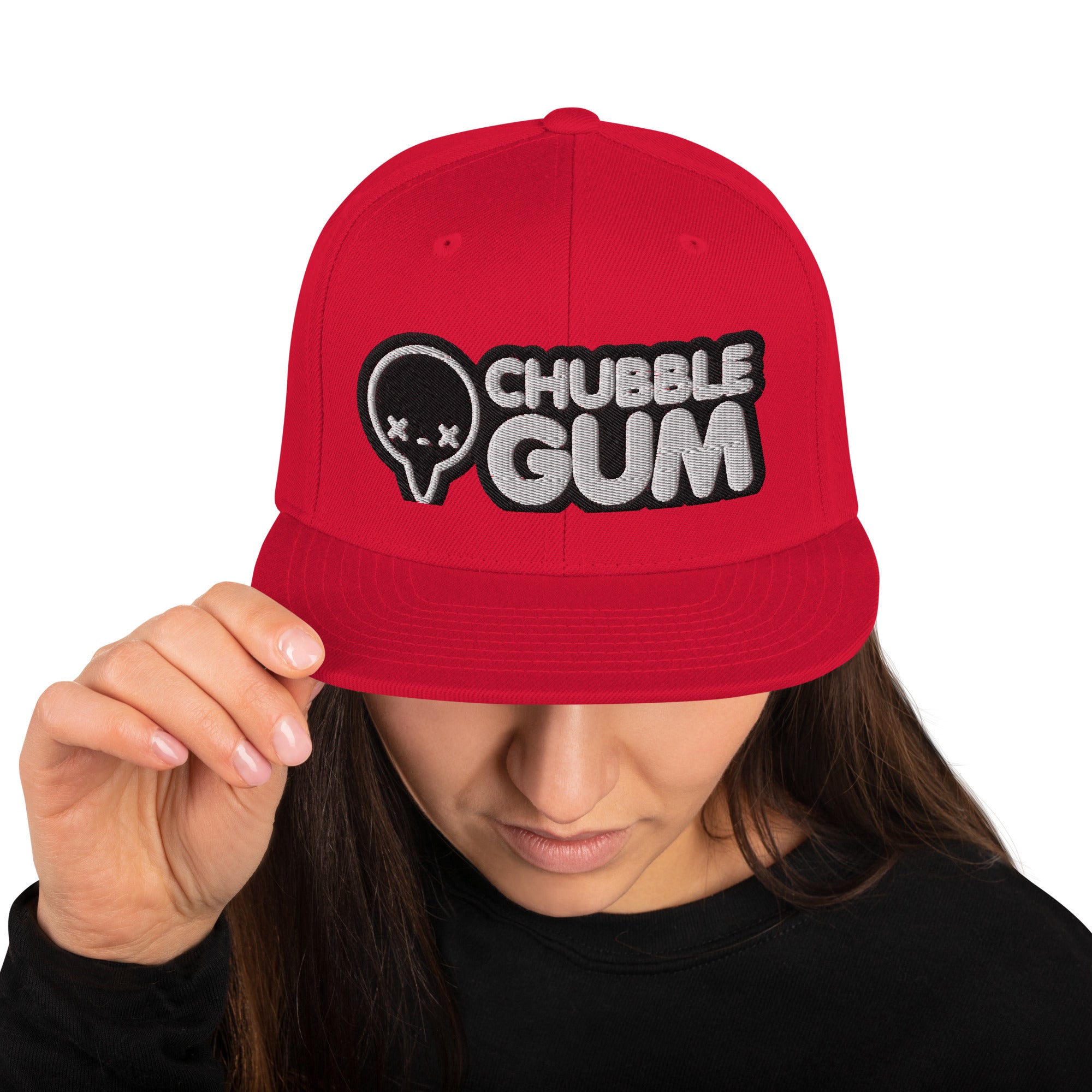 BOTH LOGOS INVERTED - Snapback Hat - ChubbleGumLLC