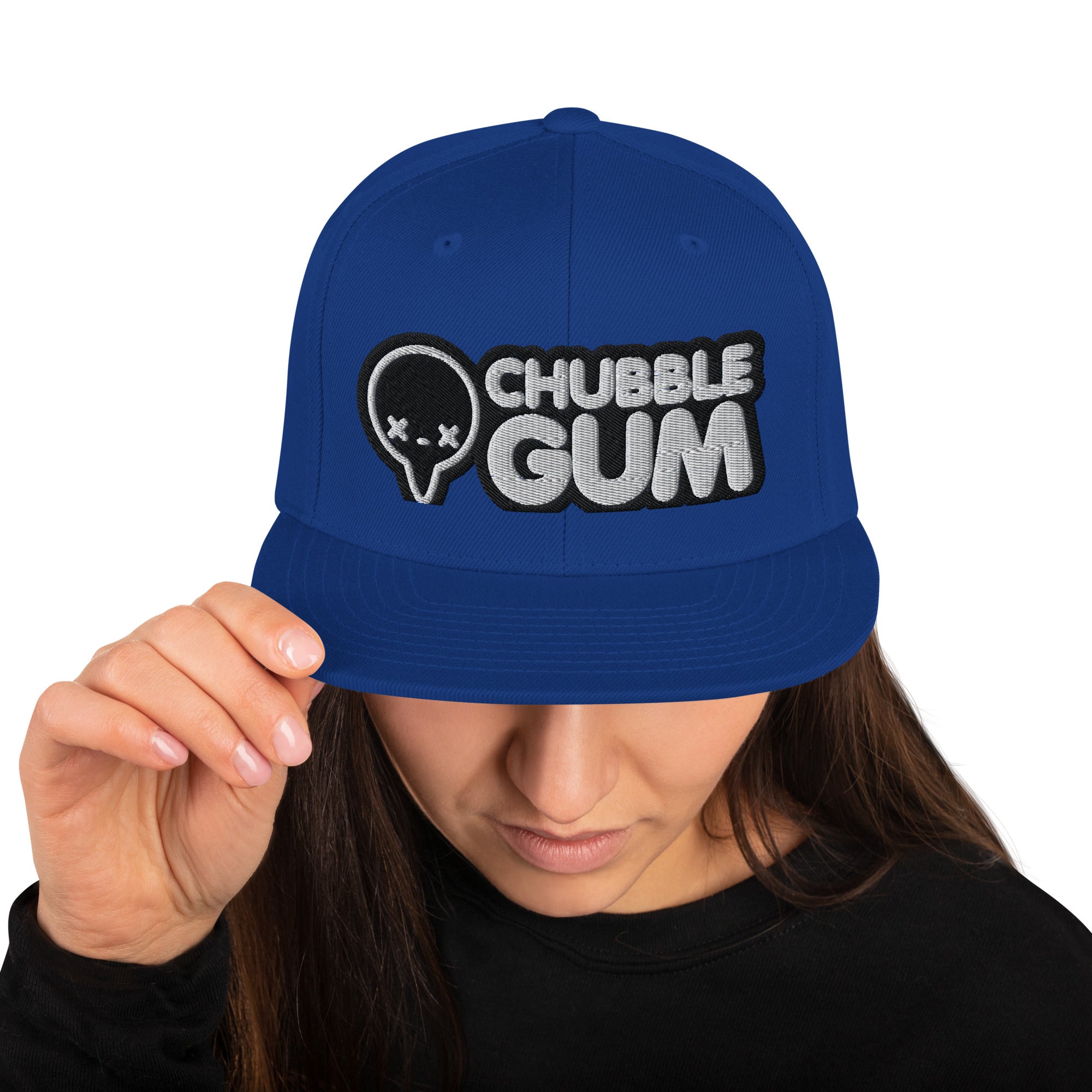 BOTH LOGOS INVERTED - Snapback Hat - ChubbleGumLLC