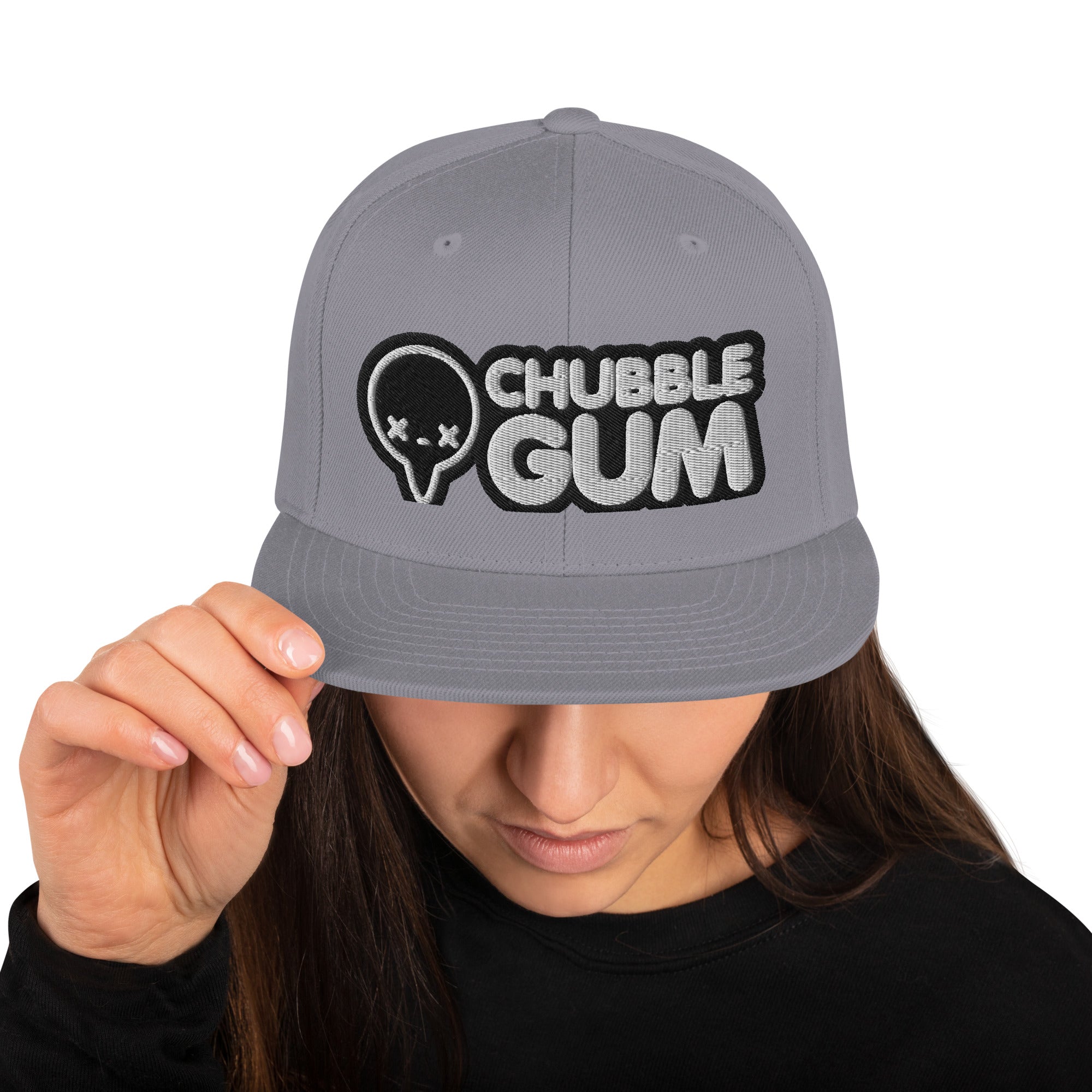 BOTH LOGOS INVERTED - Snapback Hat - ChubbleGumLLC