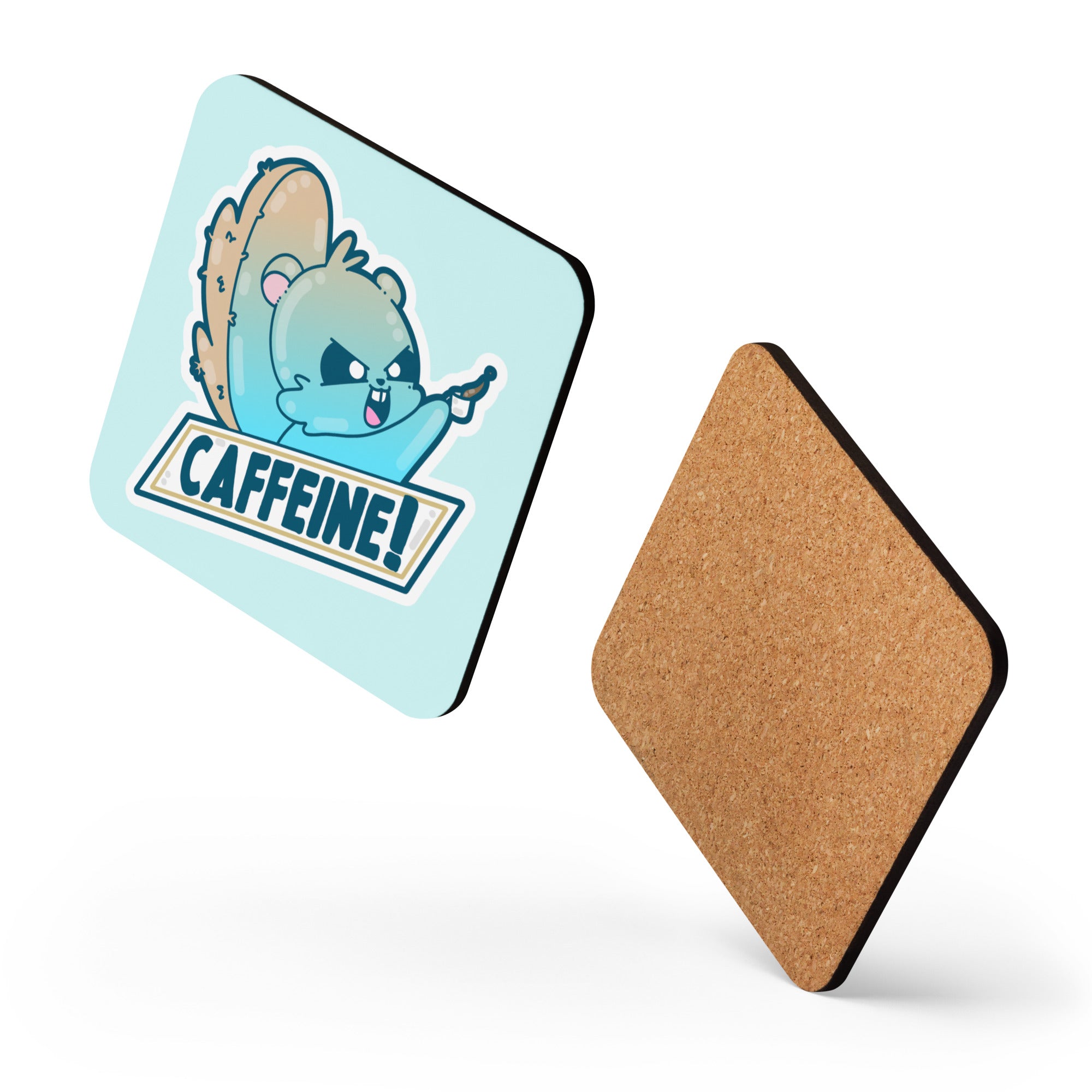 CAFFEINE - Cork-Back Coaster - ChubbleGumLLC