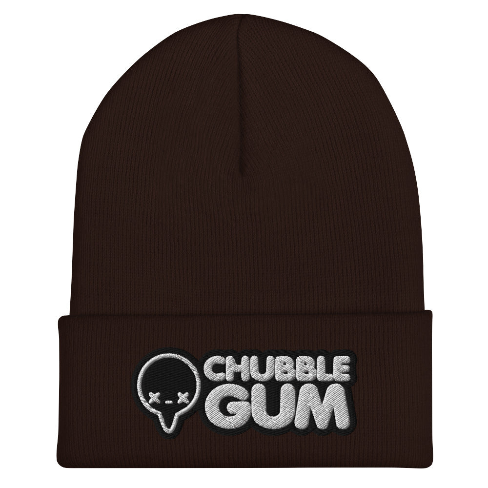 BOTH LOGOS INVERTED - Cuffed Beanie - ChubbleGumLLC