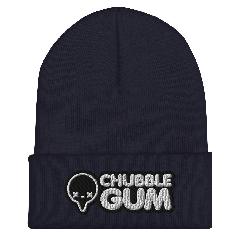 BOTH LOGOS INVERTED - Cuffed Beanie - ChubbleGumLLC