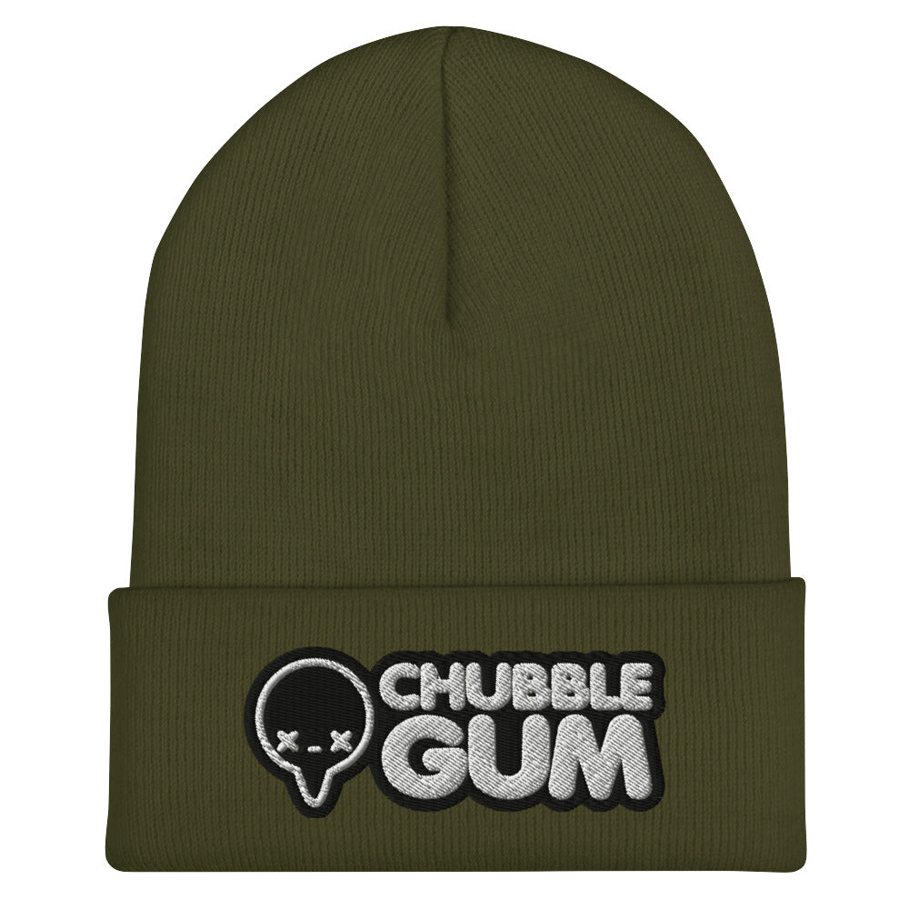 BOTH LOGOS INVERTED - Cuffed Beanie - ChubbleGumLLC