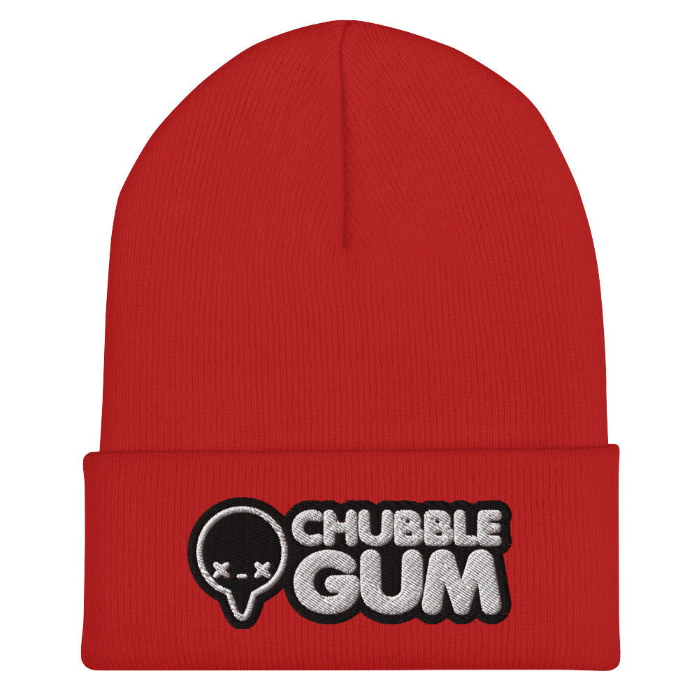 BOTH LOGOS INVERTED - Cuffed Beanie - ChubbleGumLLC