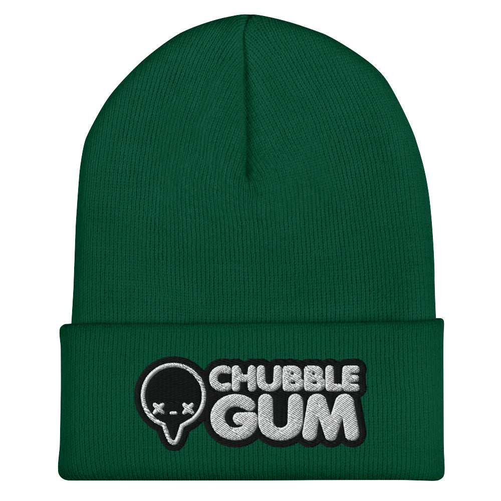 BOTH LOGOS INVERTED - Cuffed Beanie - ChubbleGumLLC