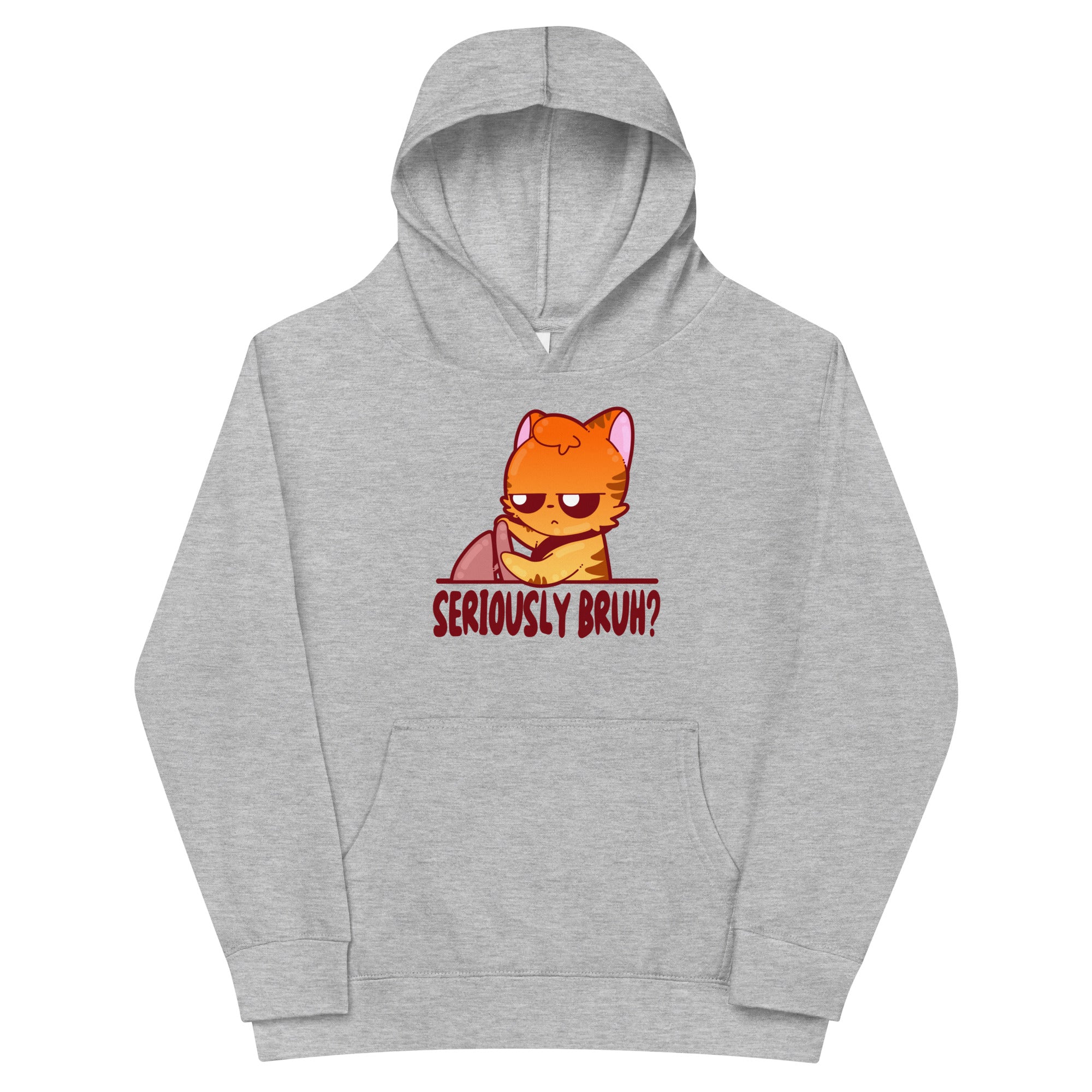 SERIOUSLY BRUH - Kids Fleece Hoodie - ChubbleGumLLC
