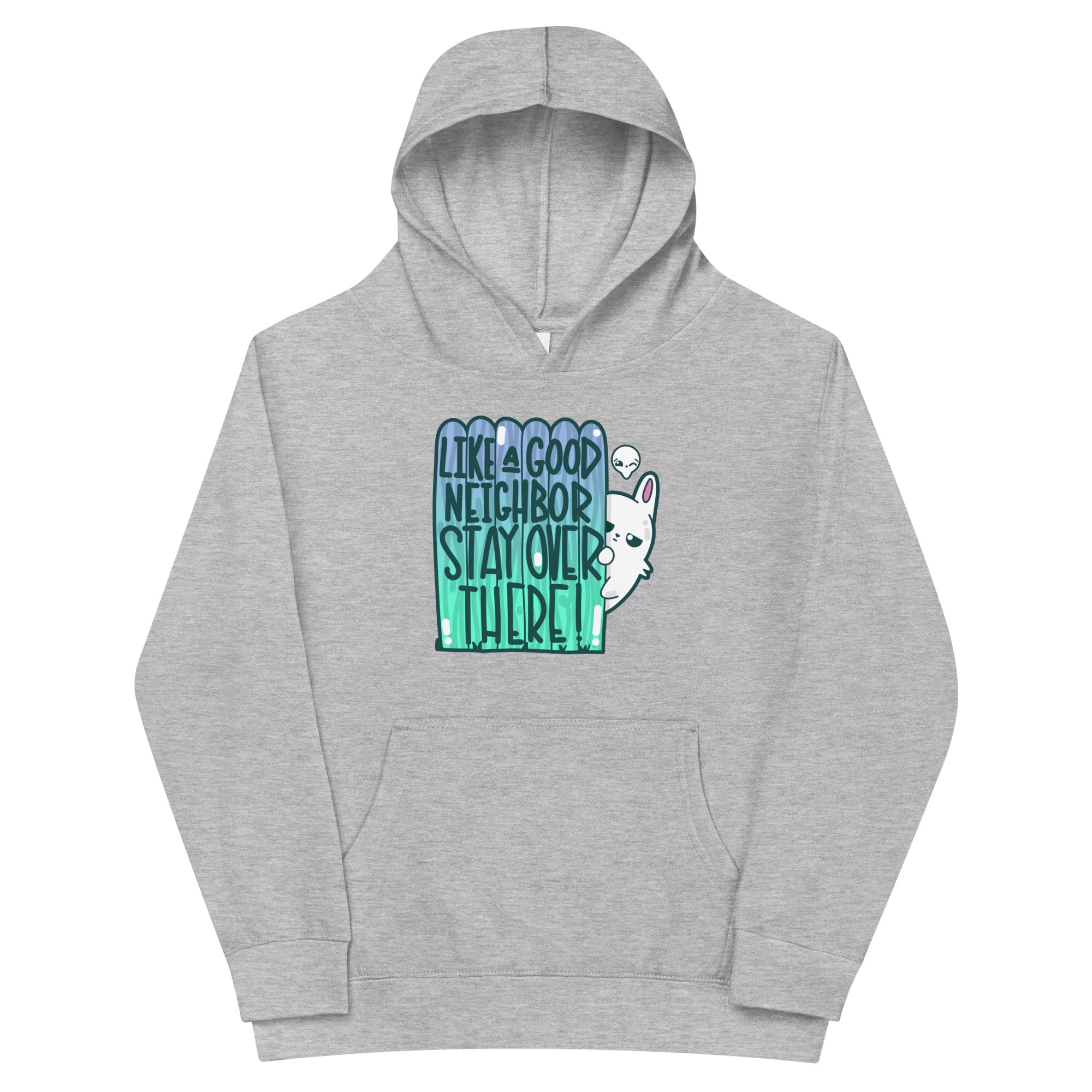 LIKE A GOOD NEIGHBOR - Kids Fleece Hoodie - ChubbleGumLLC