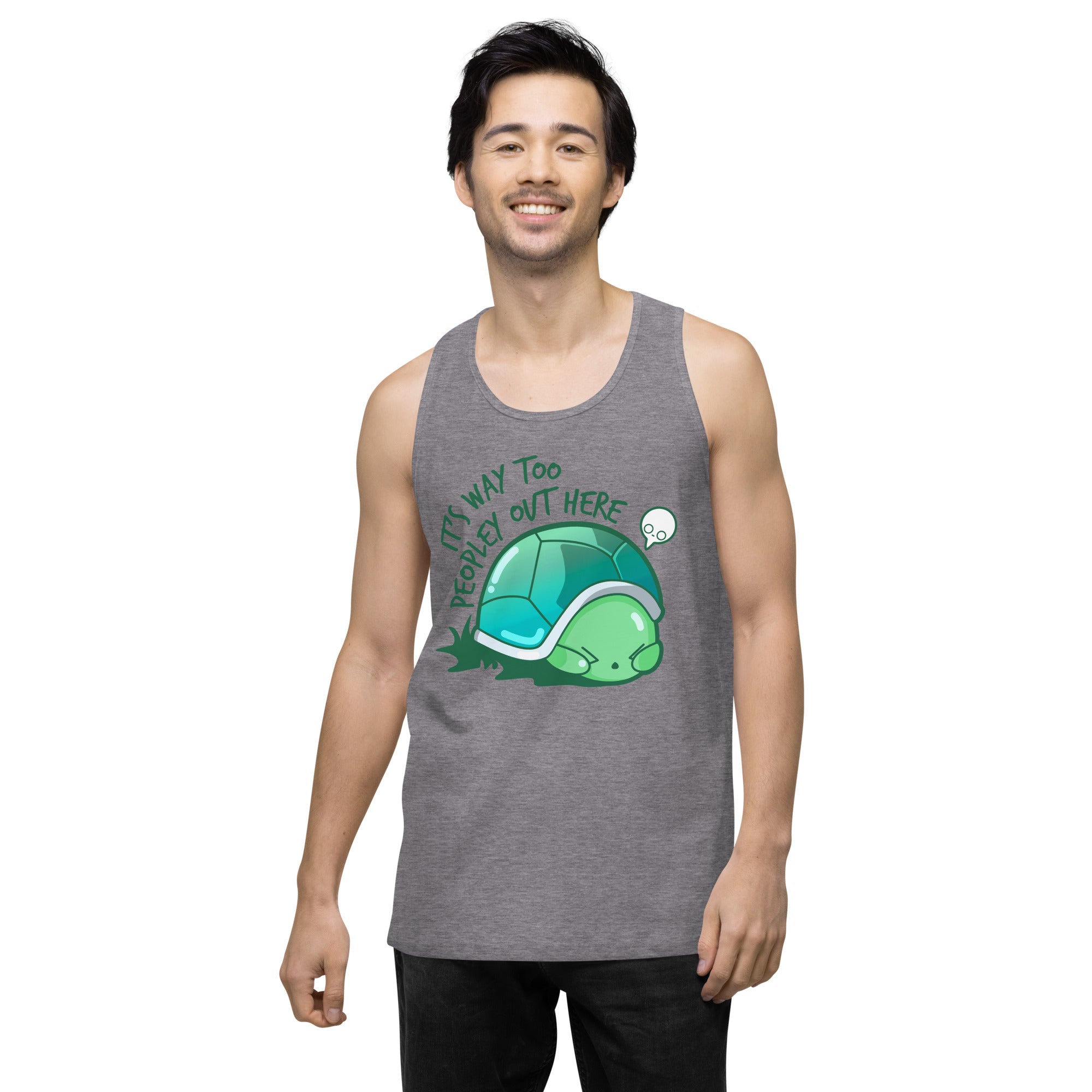 WAY TOO PEOPLEY - Premium Tank Top - ChubbleGumLLC
