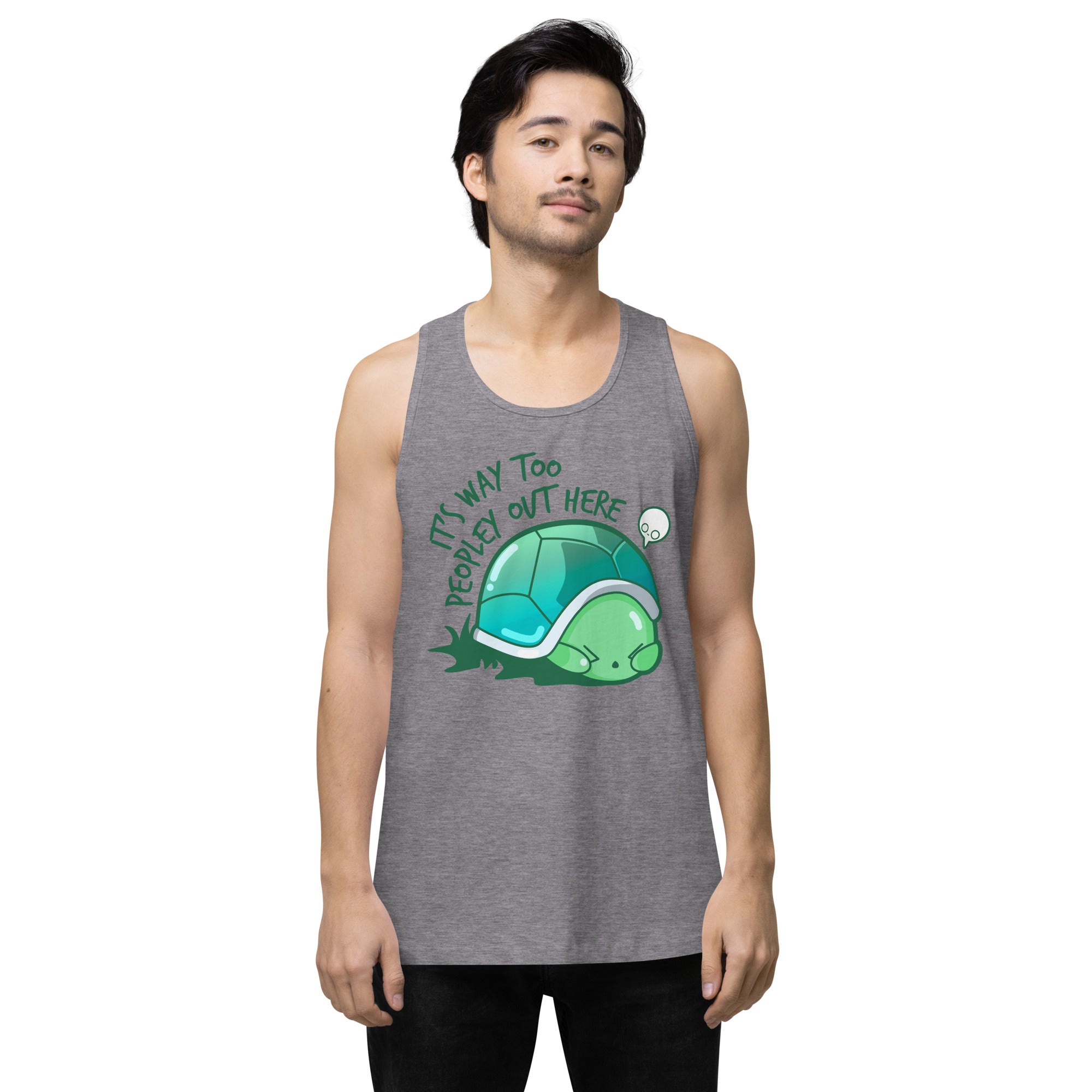 WAY TOO PEOPLEY - Premium Tank Top - ChubbleGumLLC