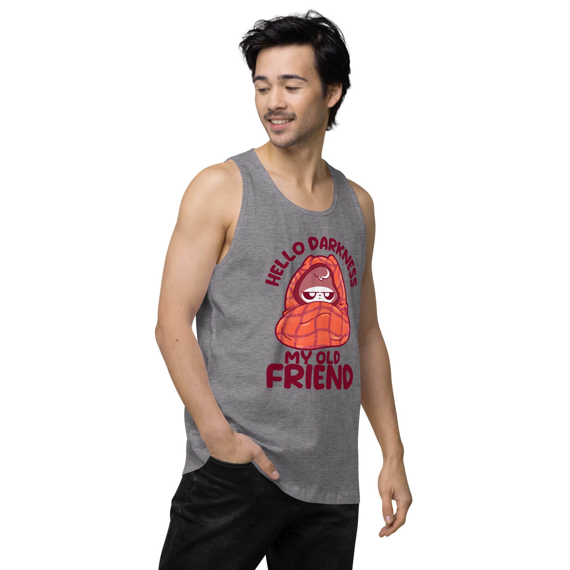 HELLO DARKNESS - Premium Tank Top - ChubbleGumLLC