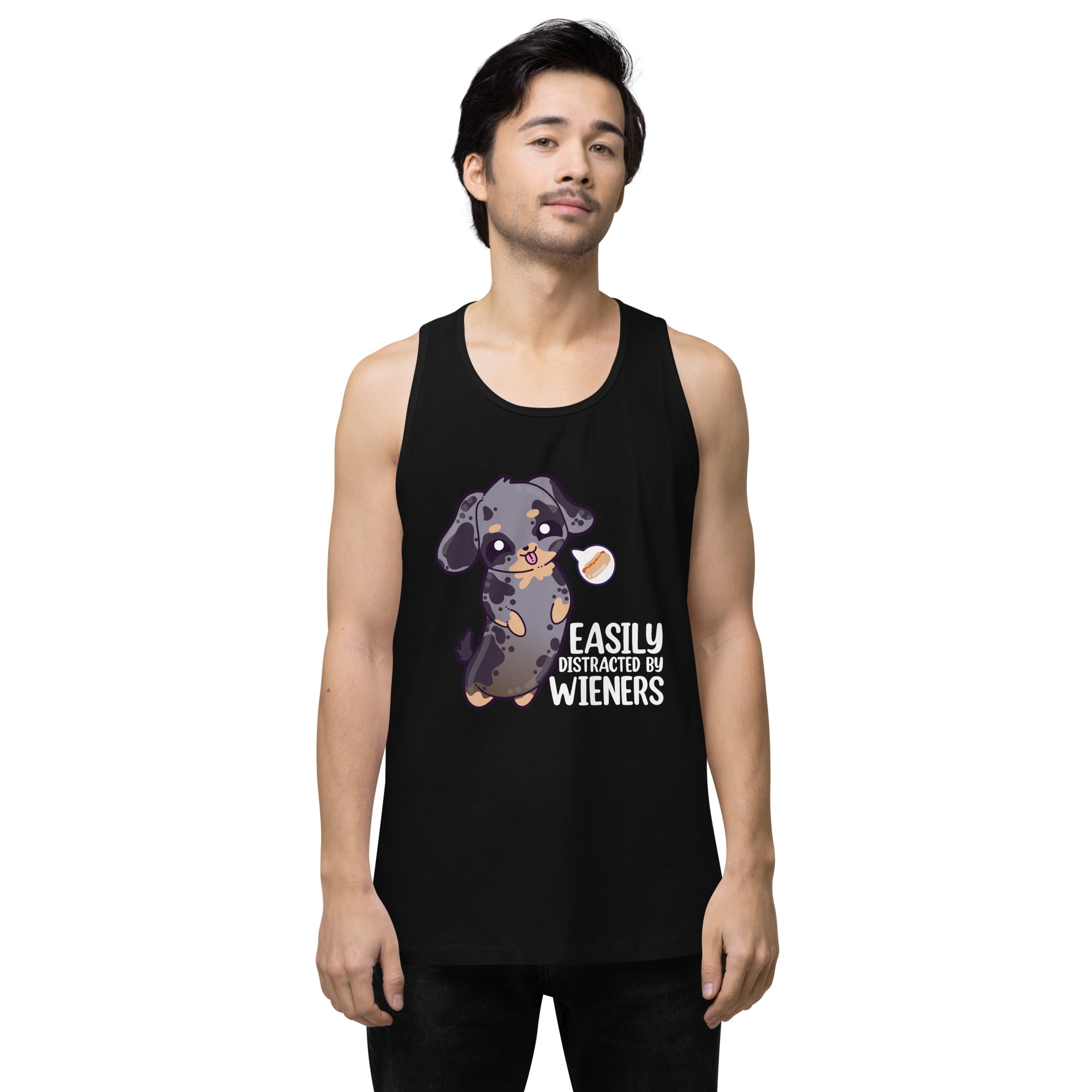 EASILY DISTRACTED BY WEINERS - Modded Premium Tank Top - ChubbleGumLLC