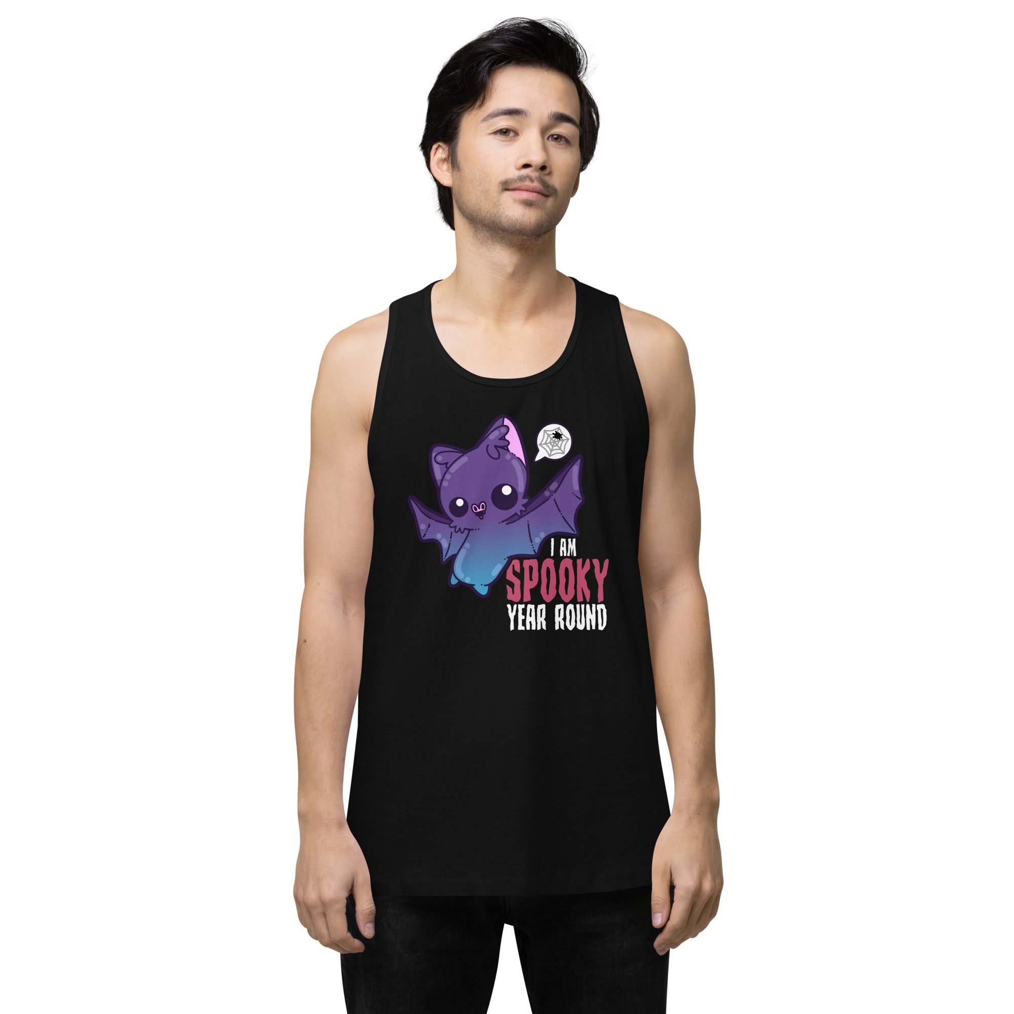 I AM SPOOKY YEAR ROUND - Premium Tank Top - ChubbleGumLLC