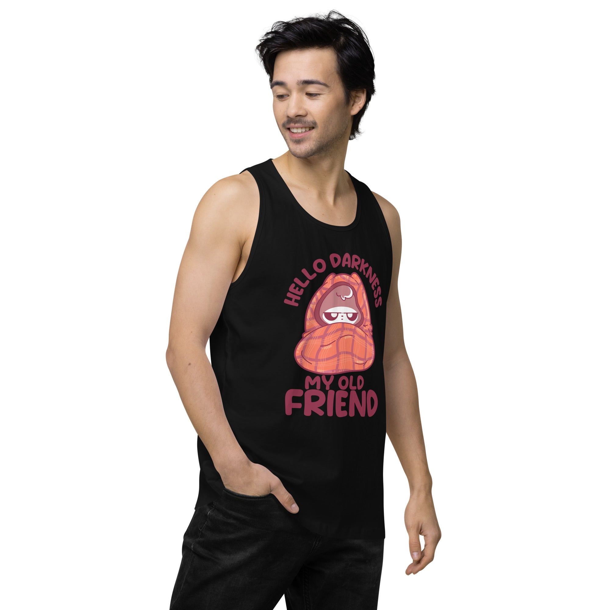 HELLO DARKNESS - Premium Tank Top - ChubbleGumLLC