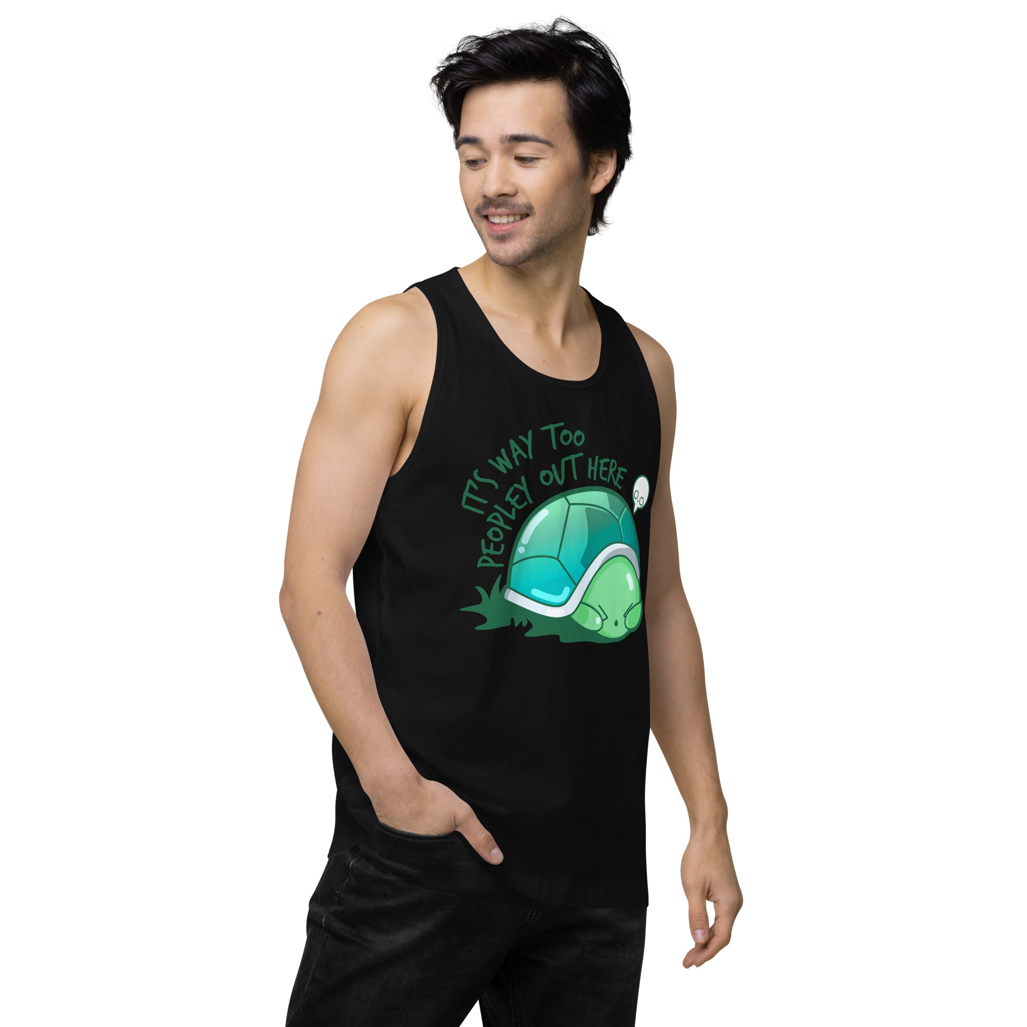 WAY TOO PEOPLEY - Premium Tank Top - ChubbleGumLLC