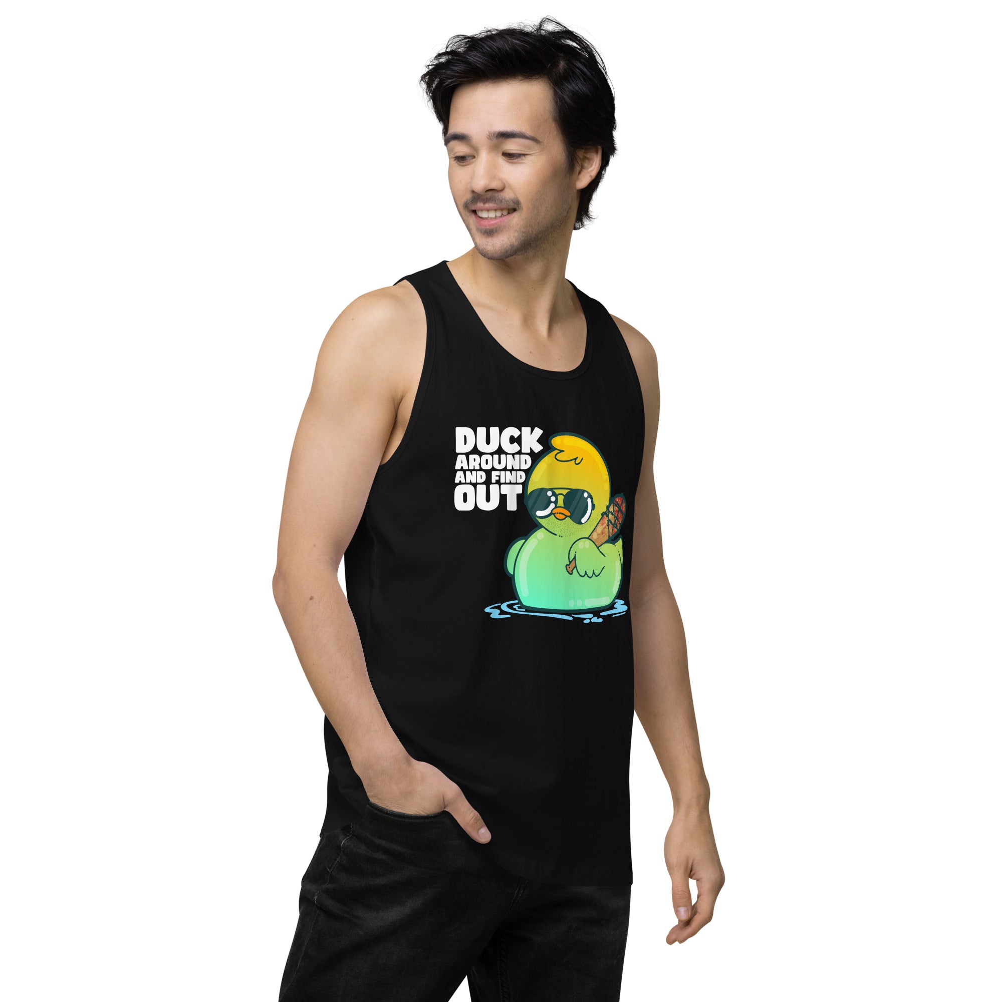 DUCK AROUND AND FIND OUT - Modded Premium Tank Top - ChubbleGumLLC