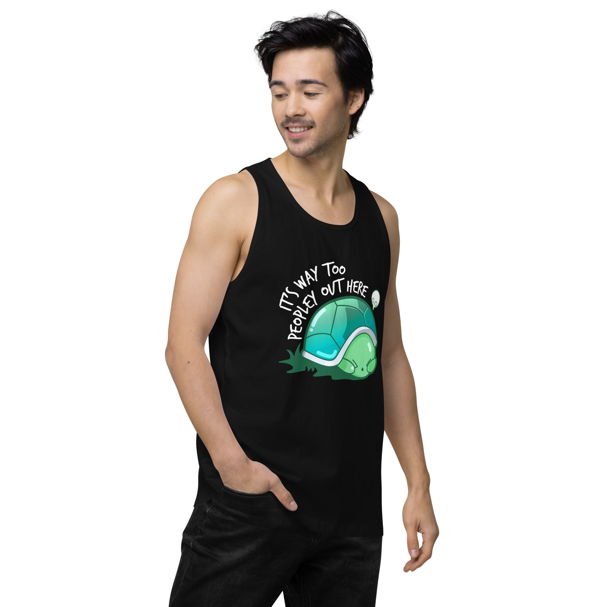 WAY TOO PEOPLEY - Modded Premium Tank Top - ChubbleGumLLC