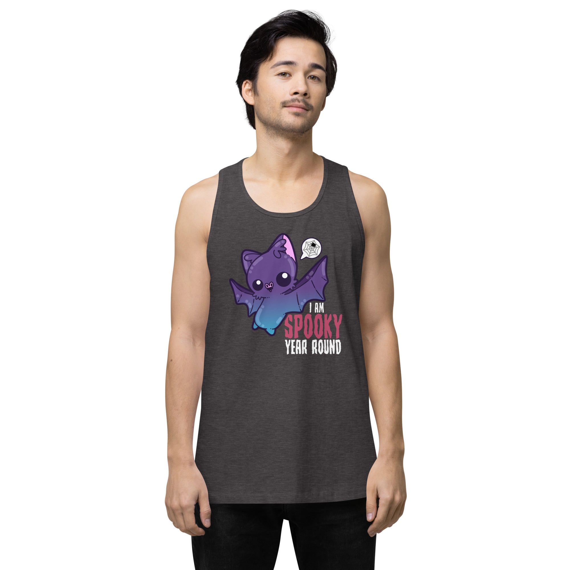 I AM SPOOKY YEAR ROUND - Premium Tank Top - ChubbleGumLLC