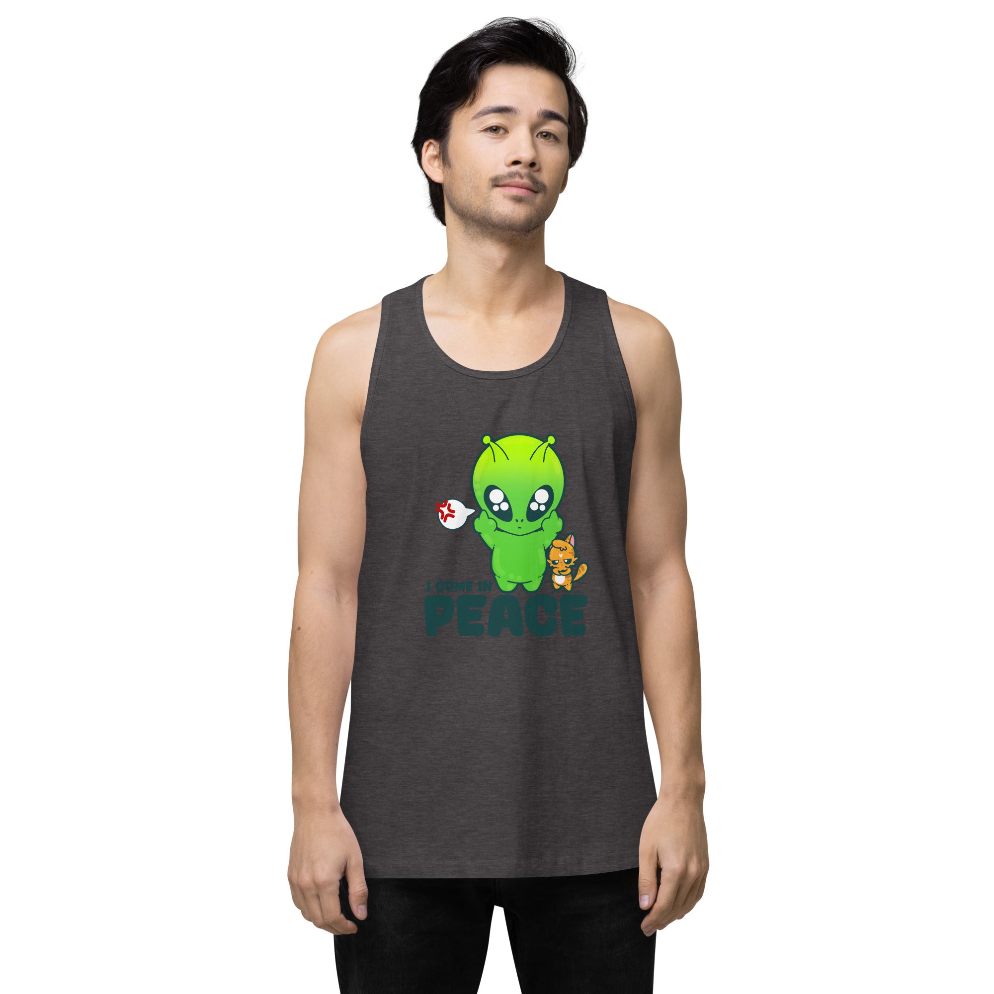 I COME IN PEACE - Premium Tank Top - ChubbleGumLLC