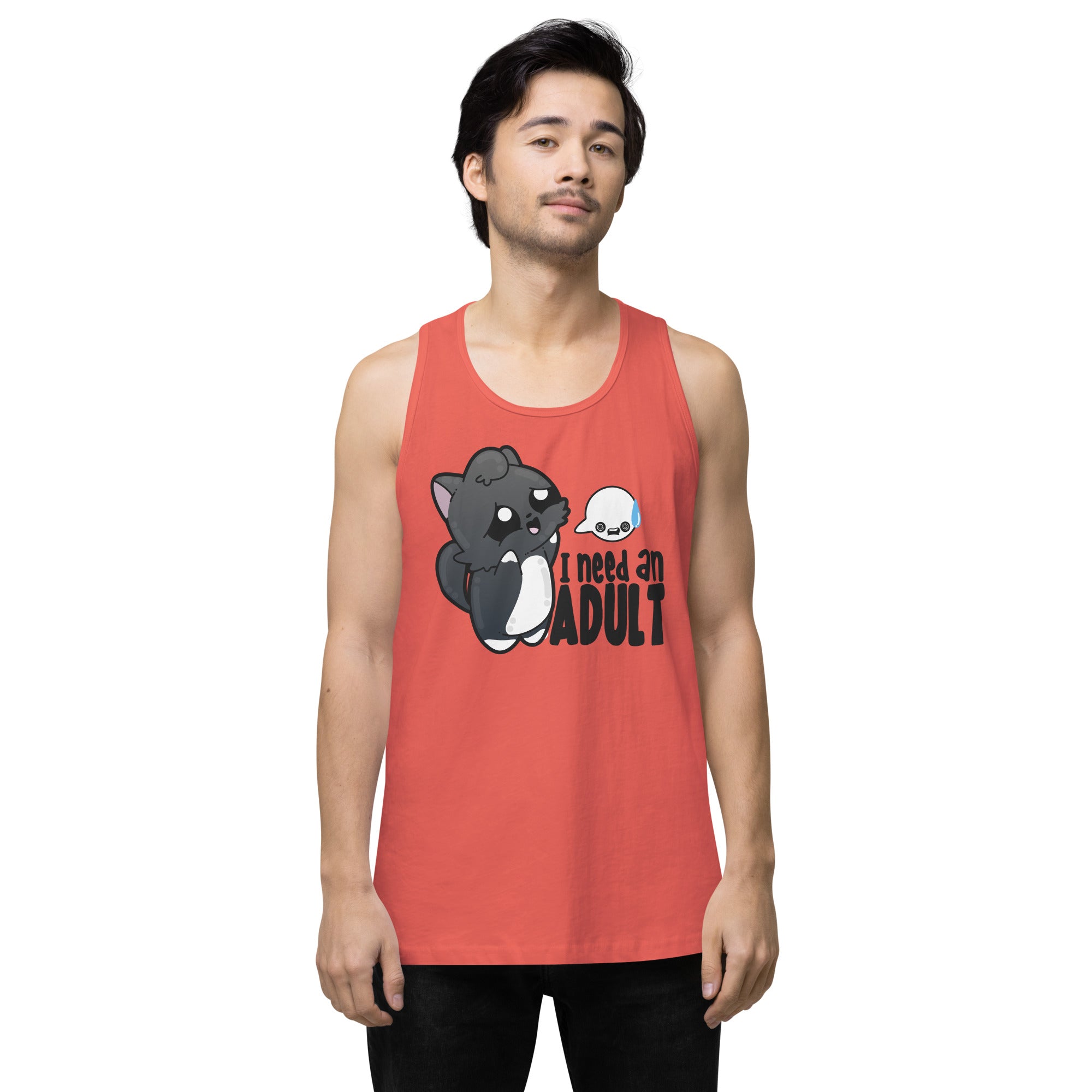 I NEED AN ADULT - Premium Tank Top - ChubbleGumLLC