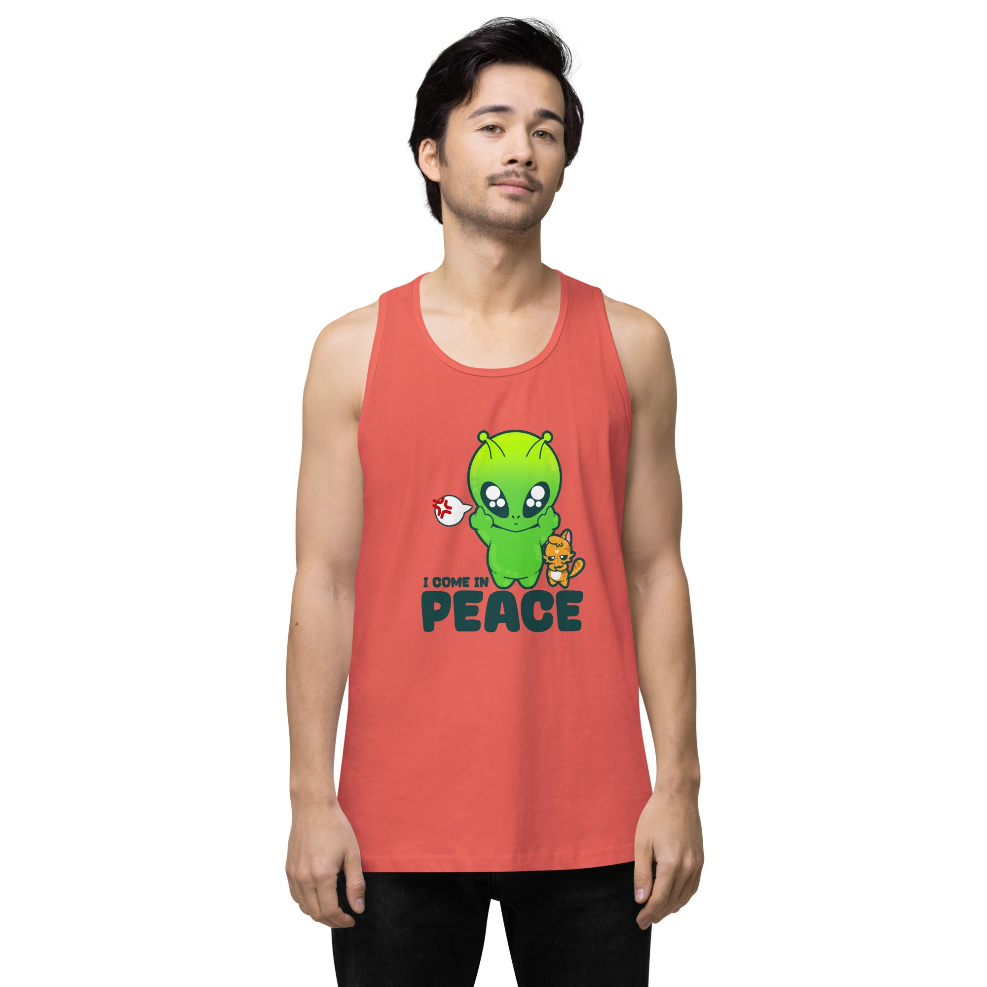 I COME IN PEACE - Premium Tank Top - ChubbleGumLLC